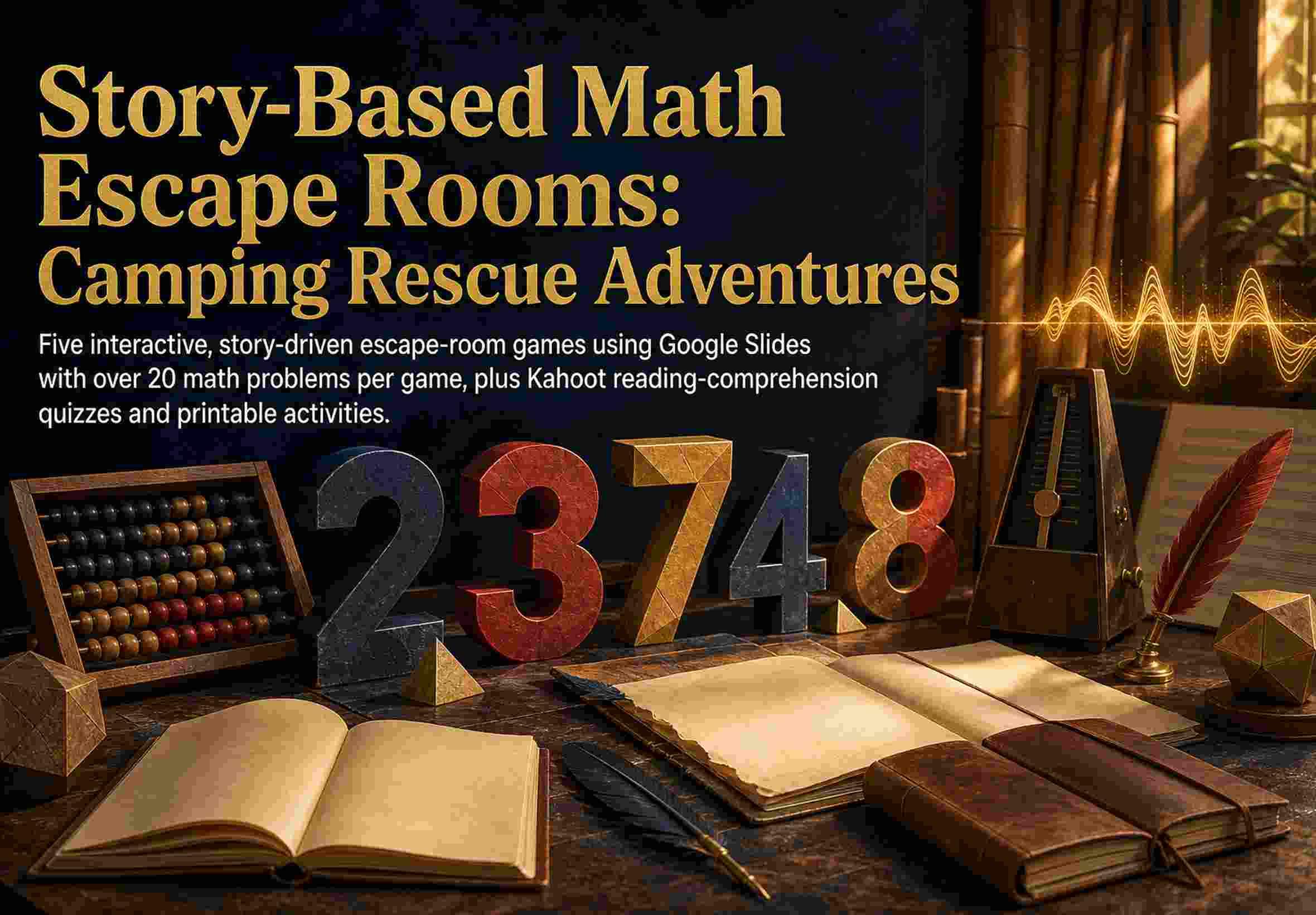 Story-Based Math Escape Rooms: Camping Rescue Adventures