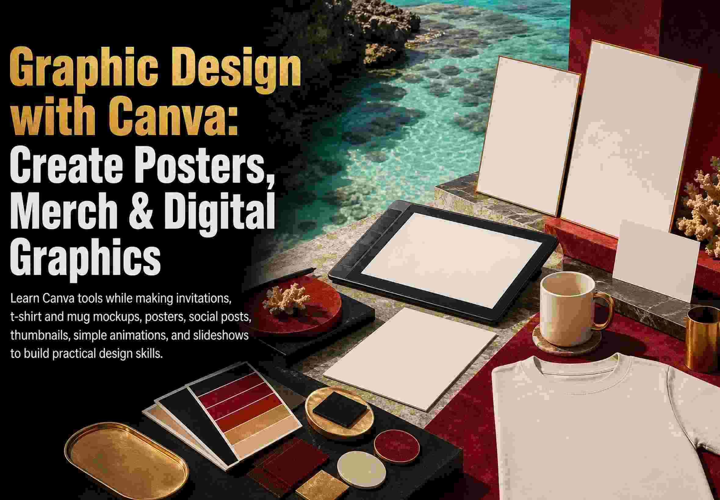 Graphic Design with Canva: Create Posters, Merch & Digital Graphics