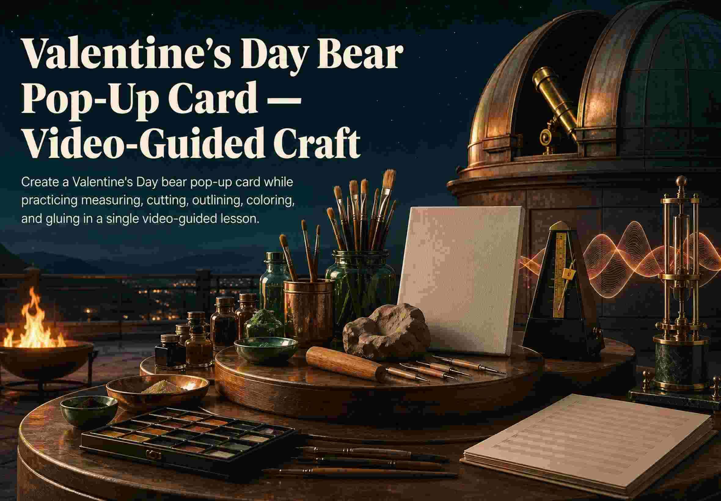 Valentine's Day Bear Pop-Up Card — Video-Guided Craft