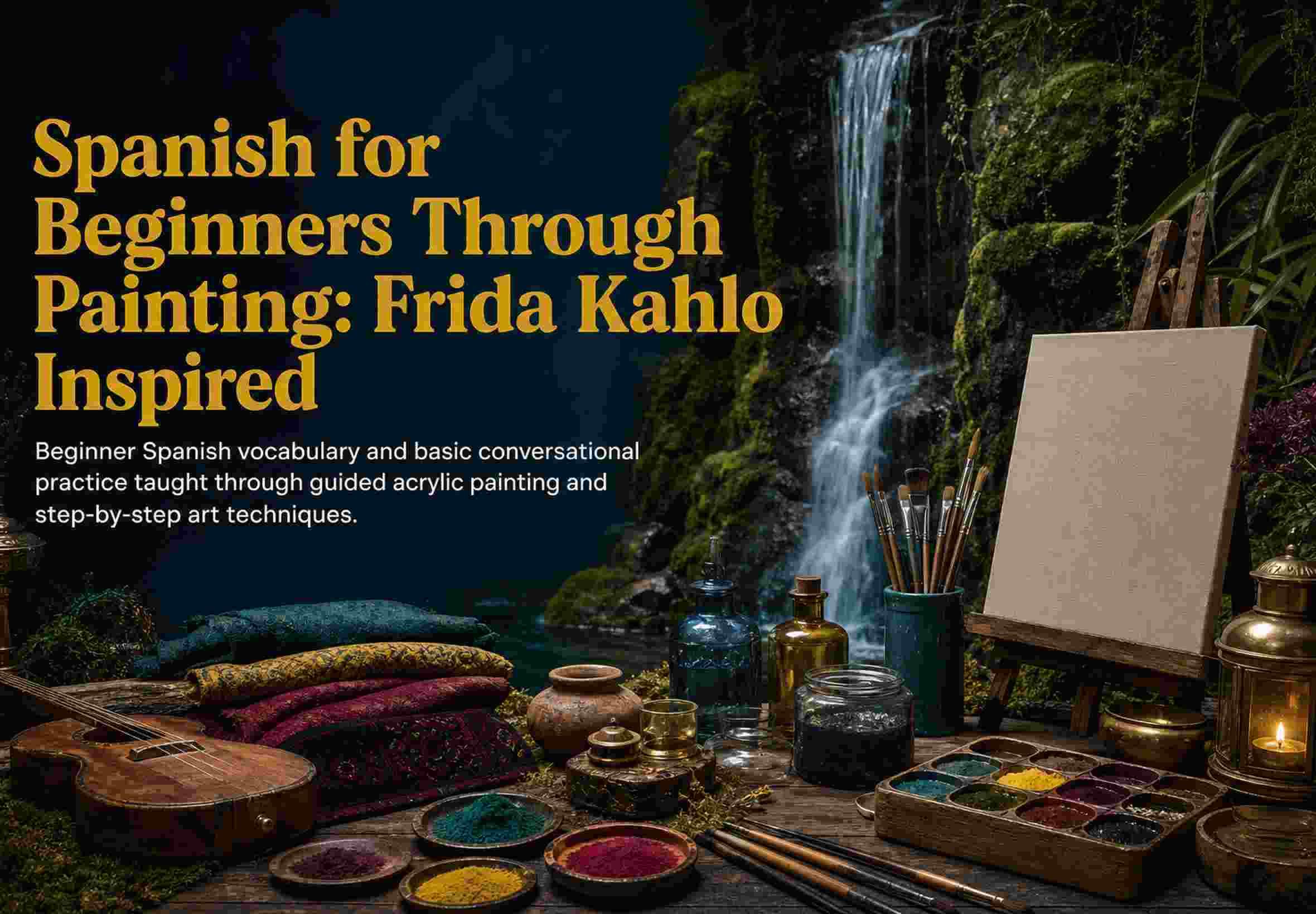 Spanish for Beginners Through Painting: Frida Kahlo Inspired