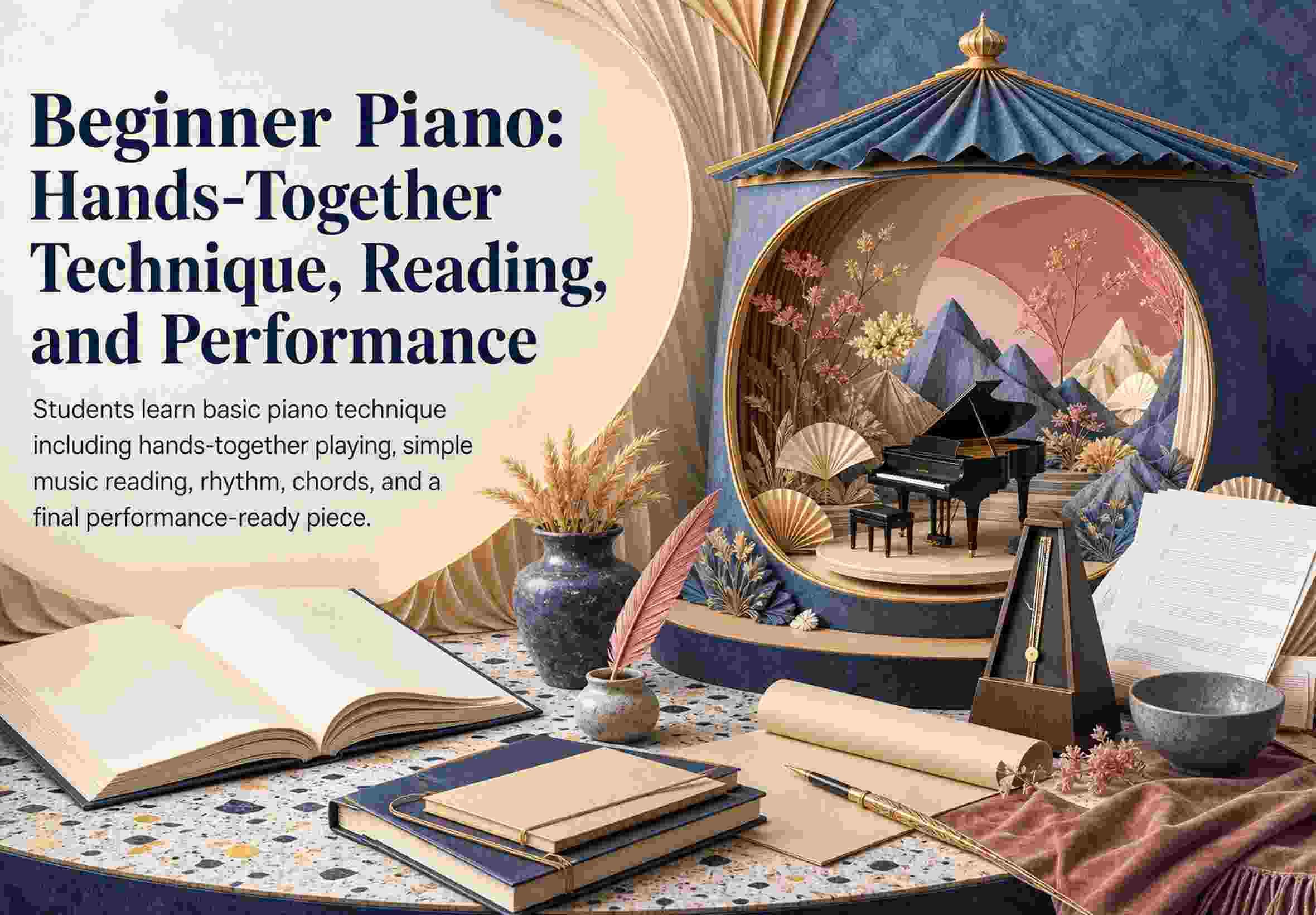 Beginner Piano: Hands-Together Technique, Reading, and Performance