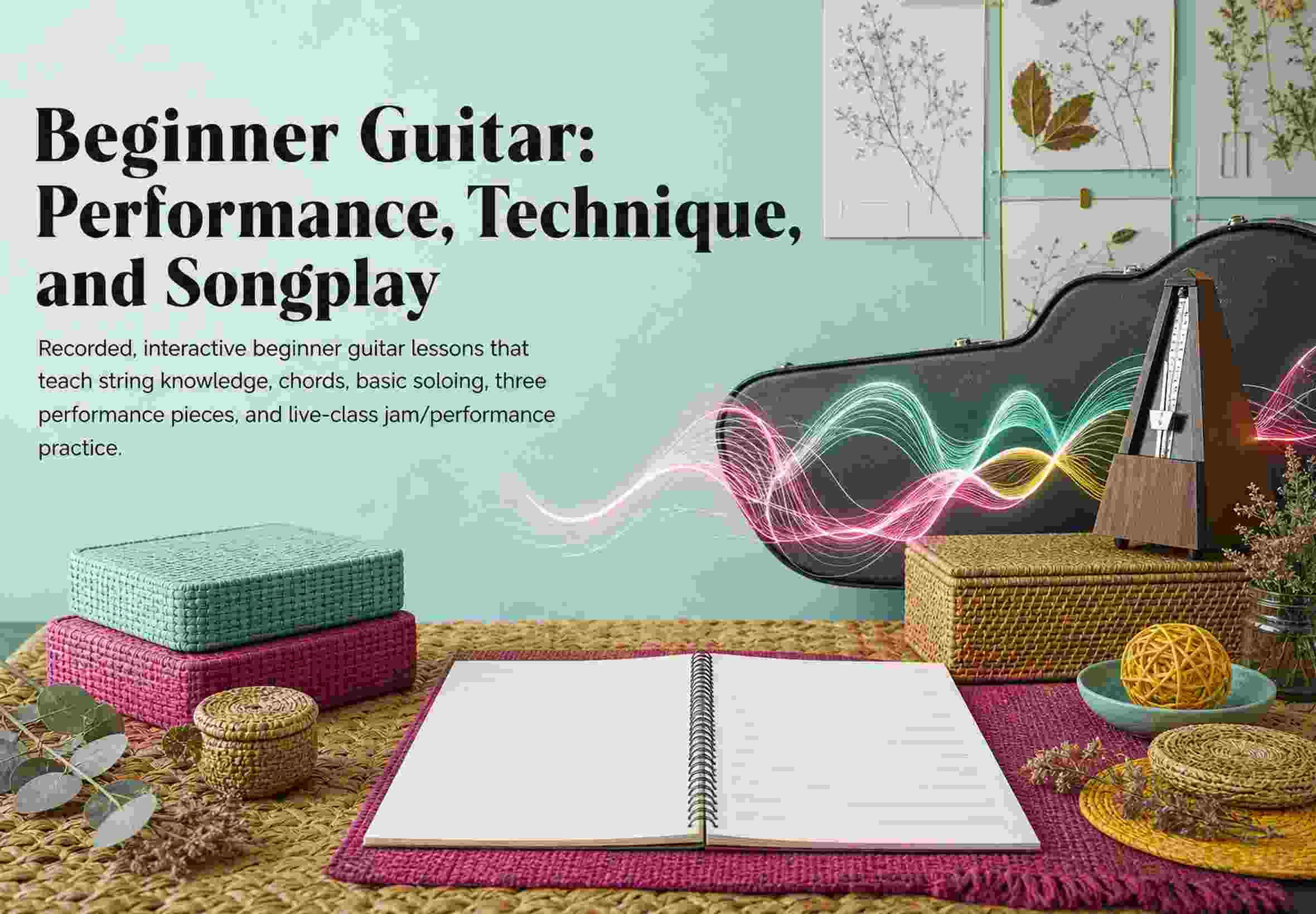 Beginner Guitar: Performance, Technique, and Songplay