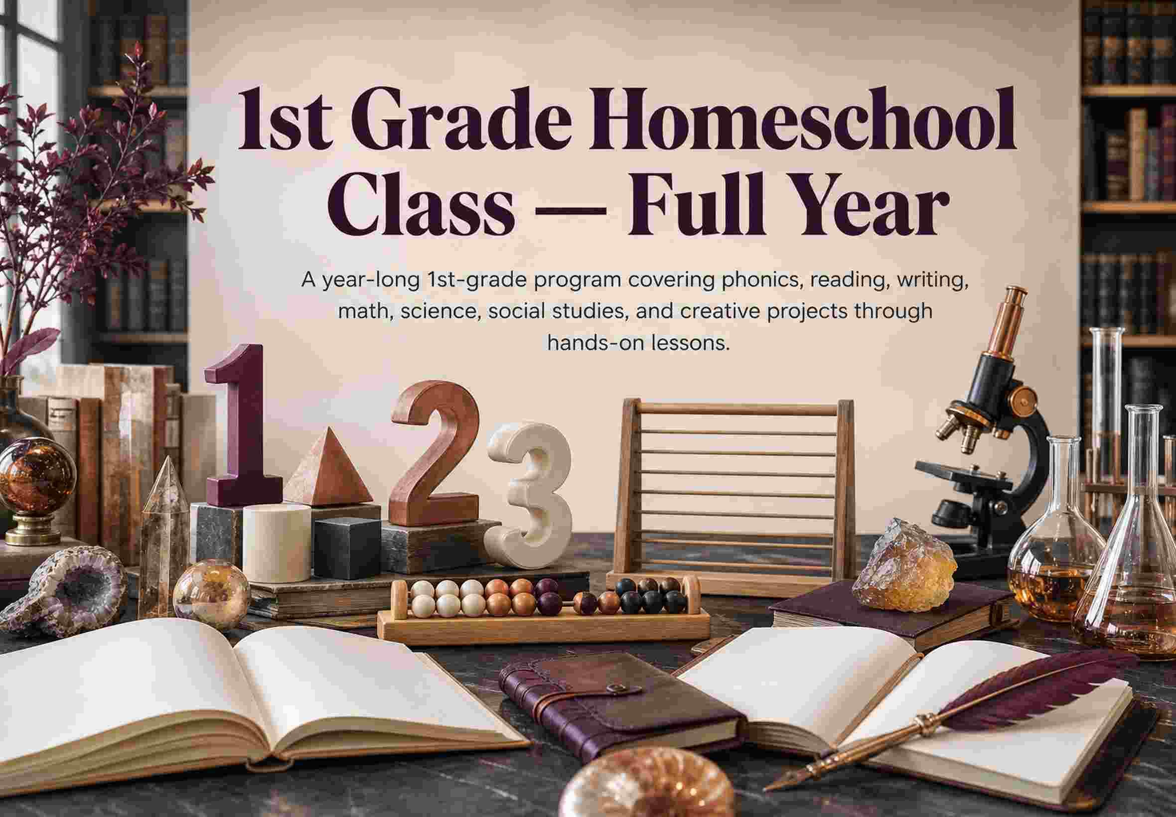 1st Grade Homeschool Class — Full Year