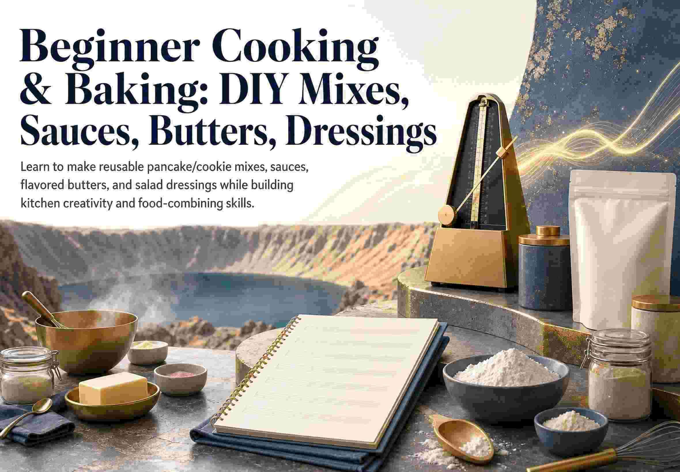 Beginner Cooking & Baking: DIY Mixes, Sauces, Butters, Dressings