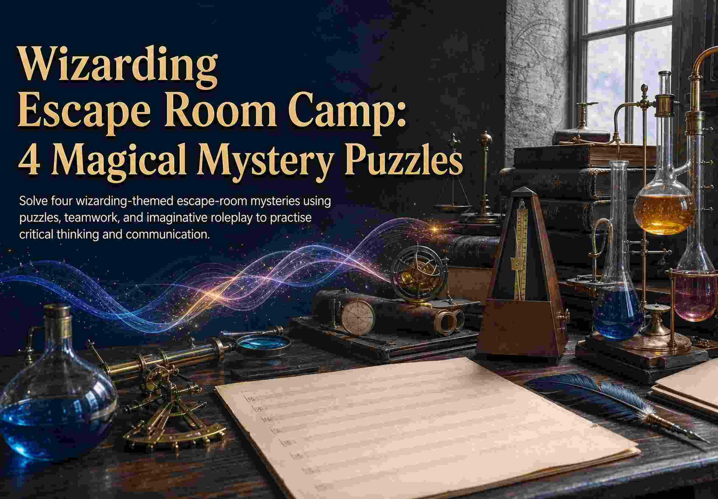 Wizarding Escape Room Camp: 4 Magical Mystery Puzzles