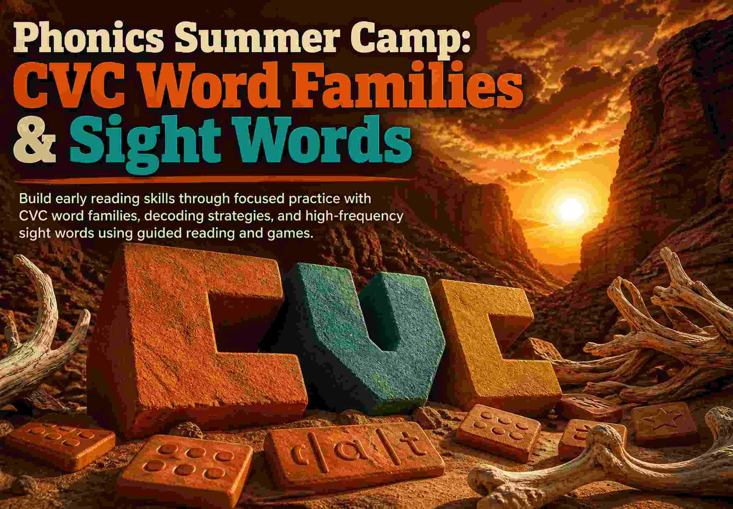 Phonics Summer Camp: CVC Word Families & Sight Words