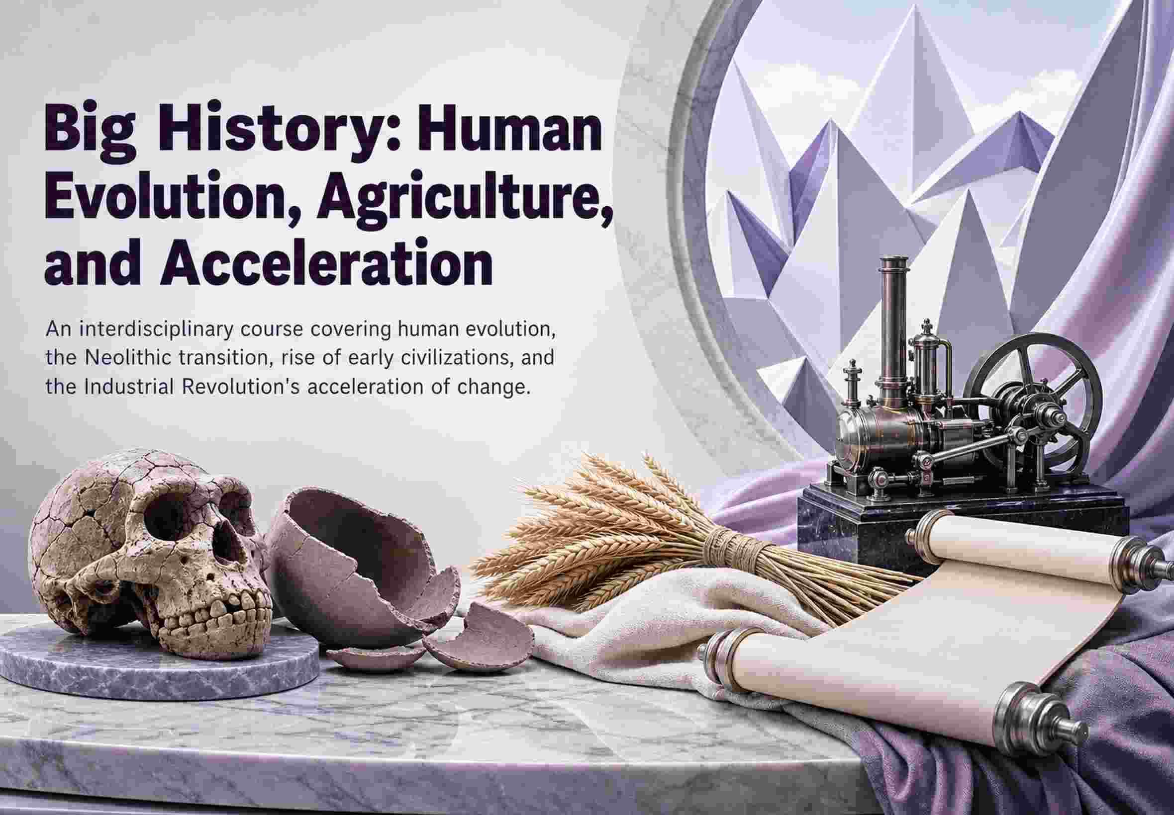 Big History: Human Evolution, Agriculture, and Acceleration