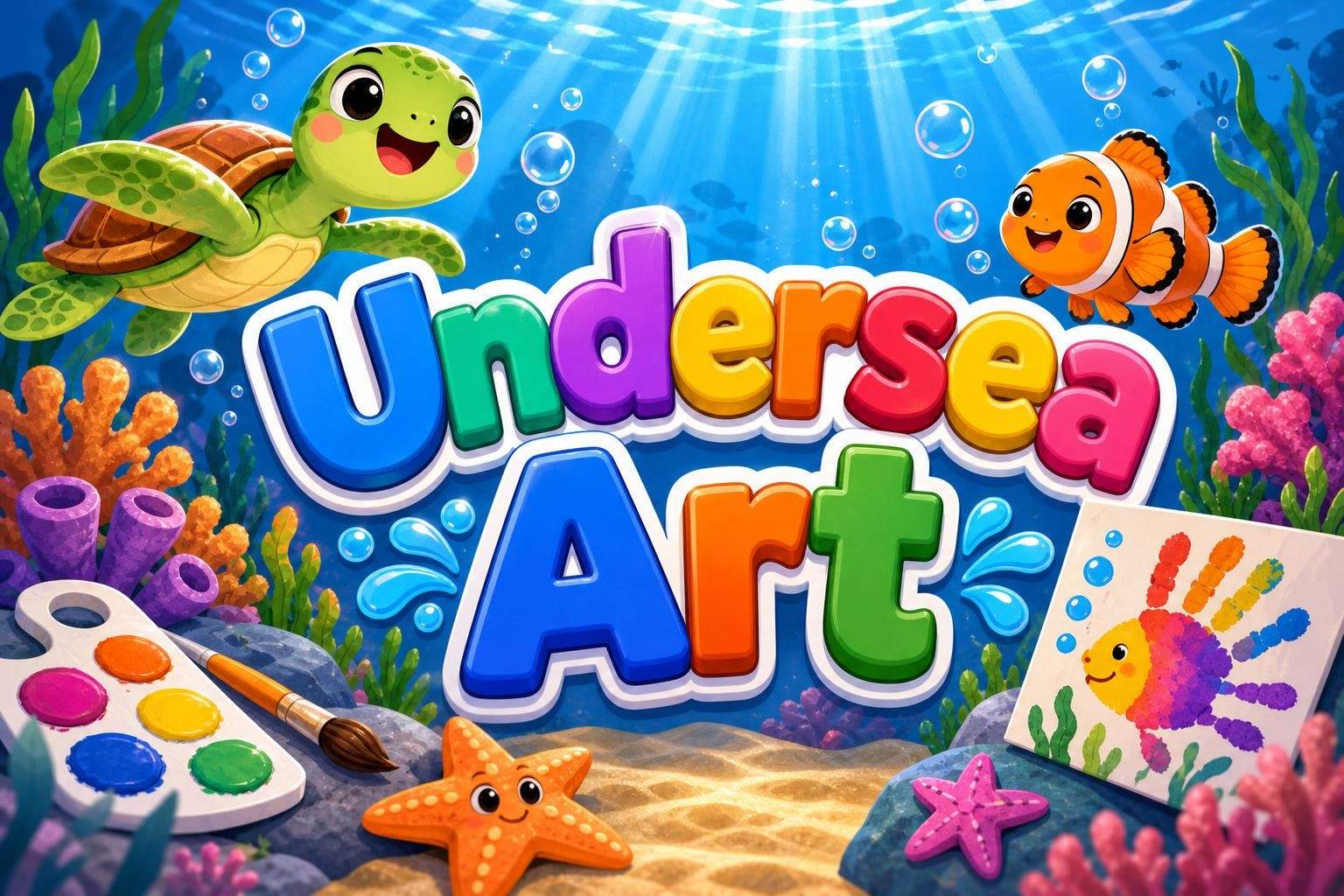 Undersea Art: Shapes, Patterns, and Color Mixing