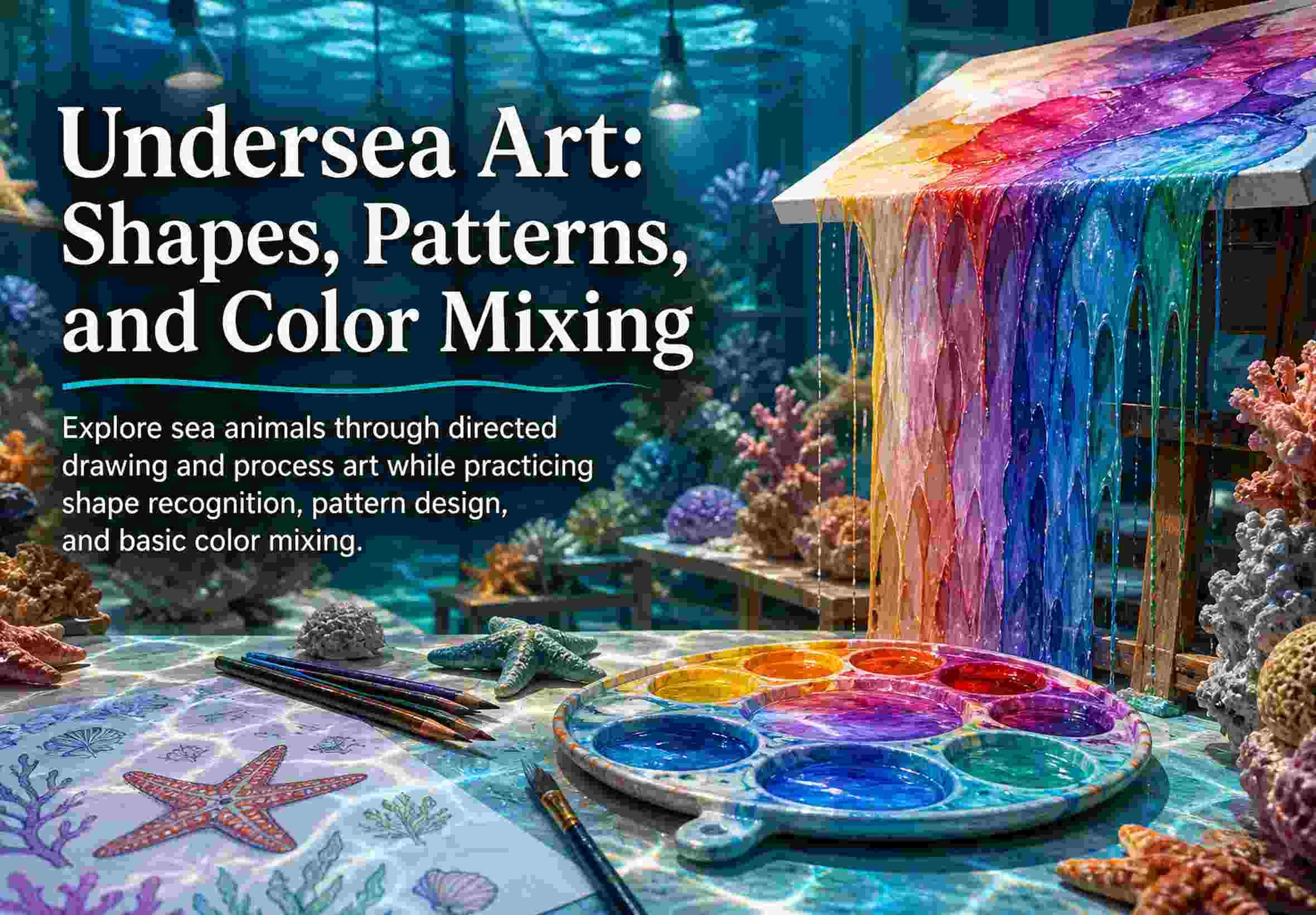 Undersea Art: Shapes, Patterns, and Color Mixing