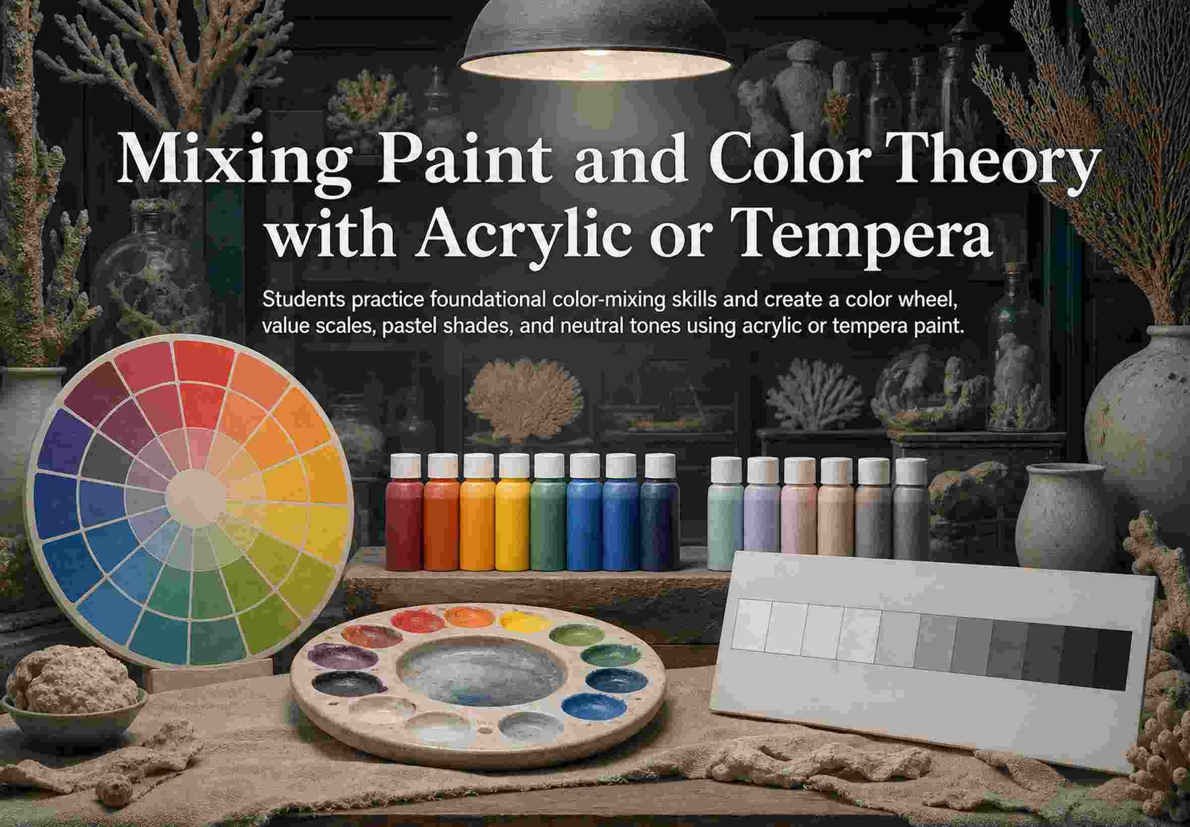 Mixing Paint and Color Theory with Acrylic or Tempera