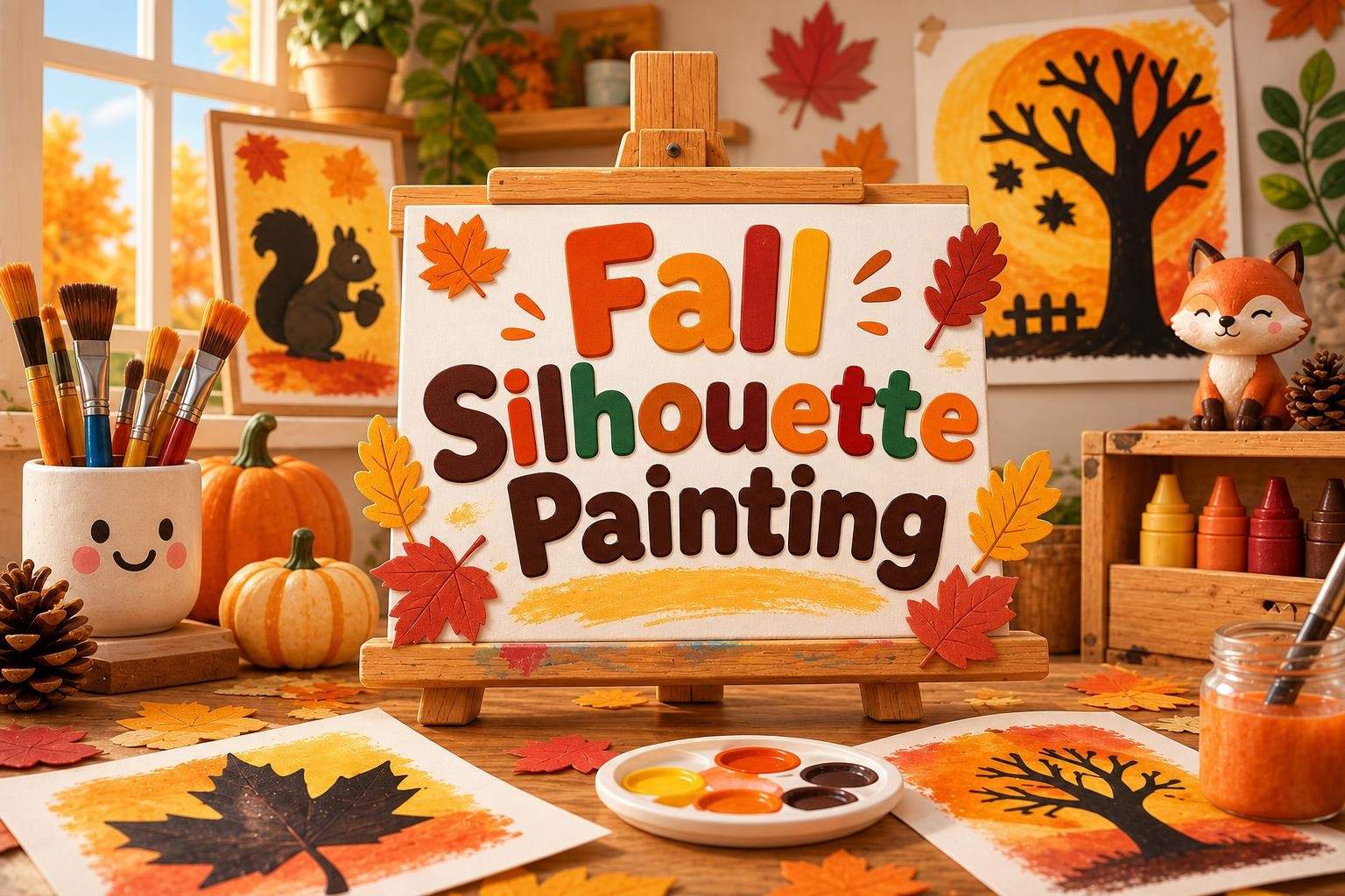 Fall Silhouette Painting