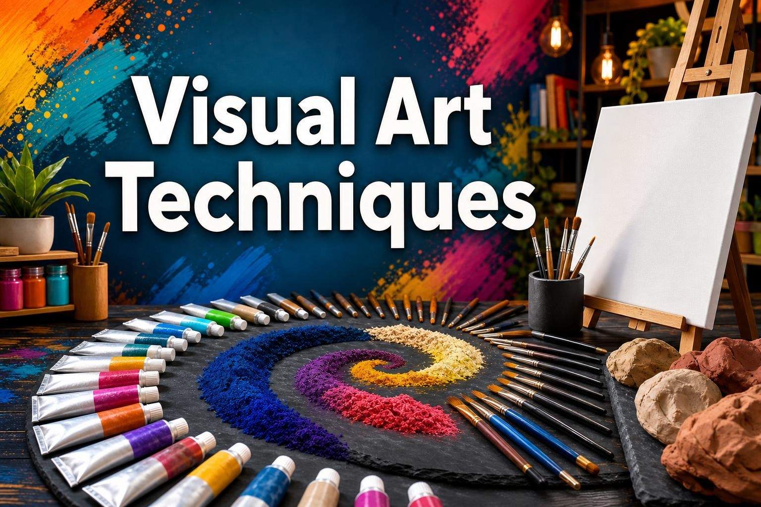 Visual Art Techniques and Online Exhibition