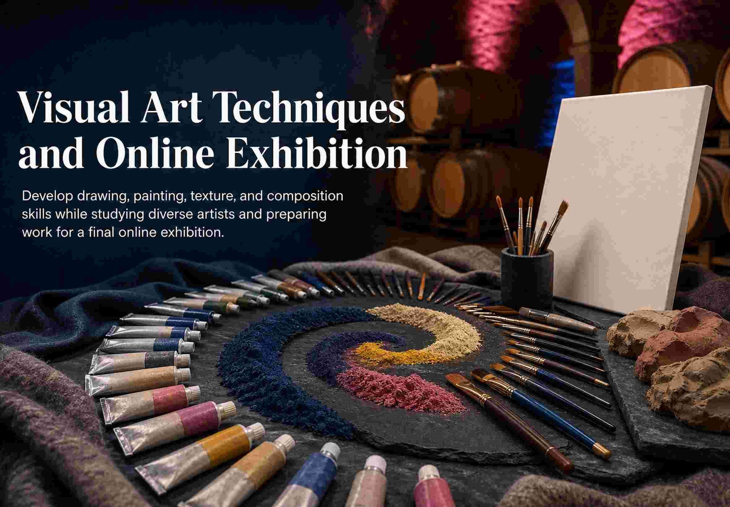 Visual Art Techniques and Online Exhibition