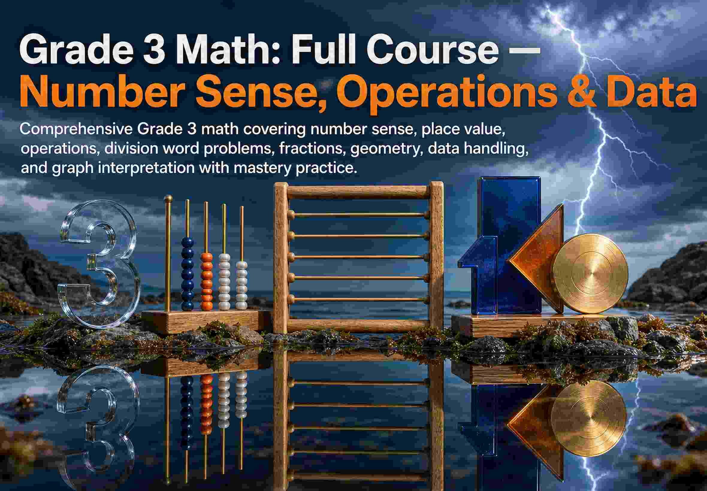 Grade 3 Math: Full Course — Number Sense, Operations & Data
