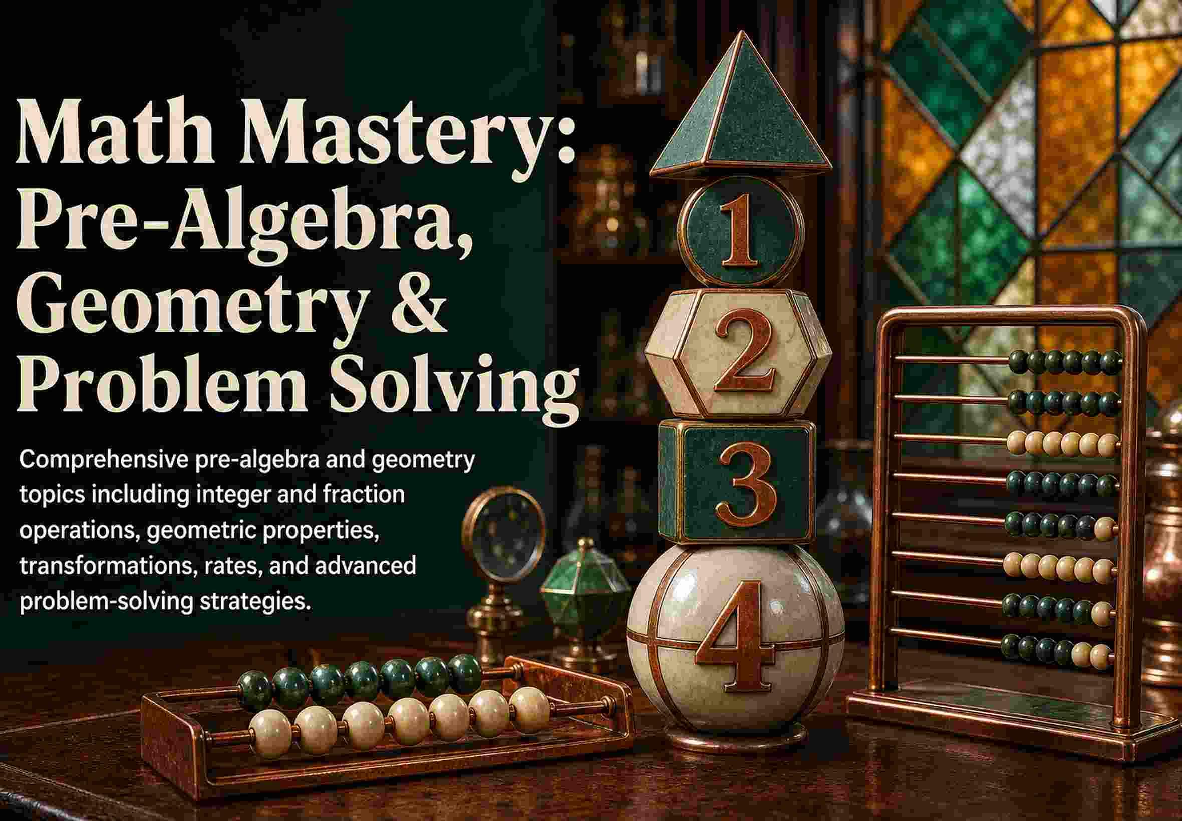 Math Mastery: Pre-Algebra, Geometry & Problem Solving