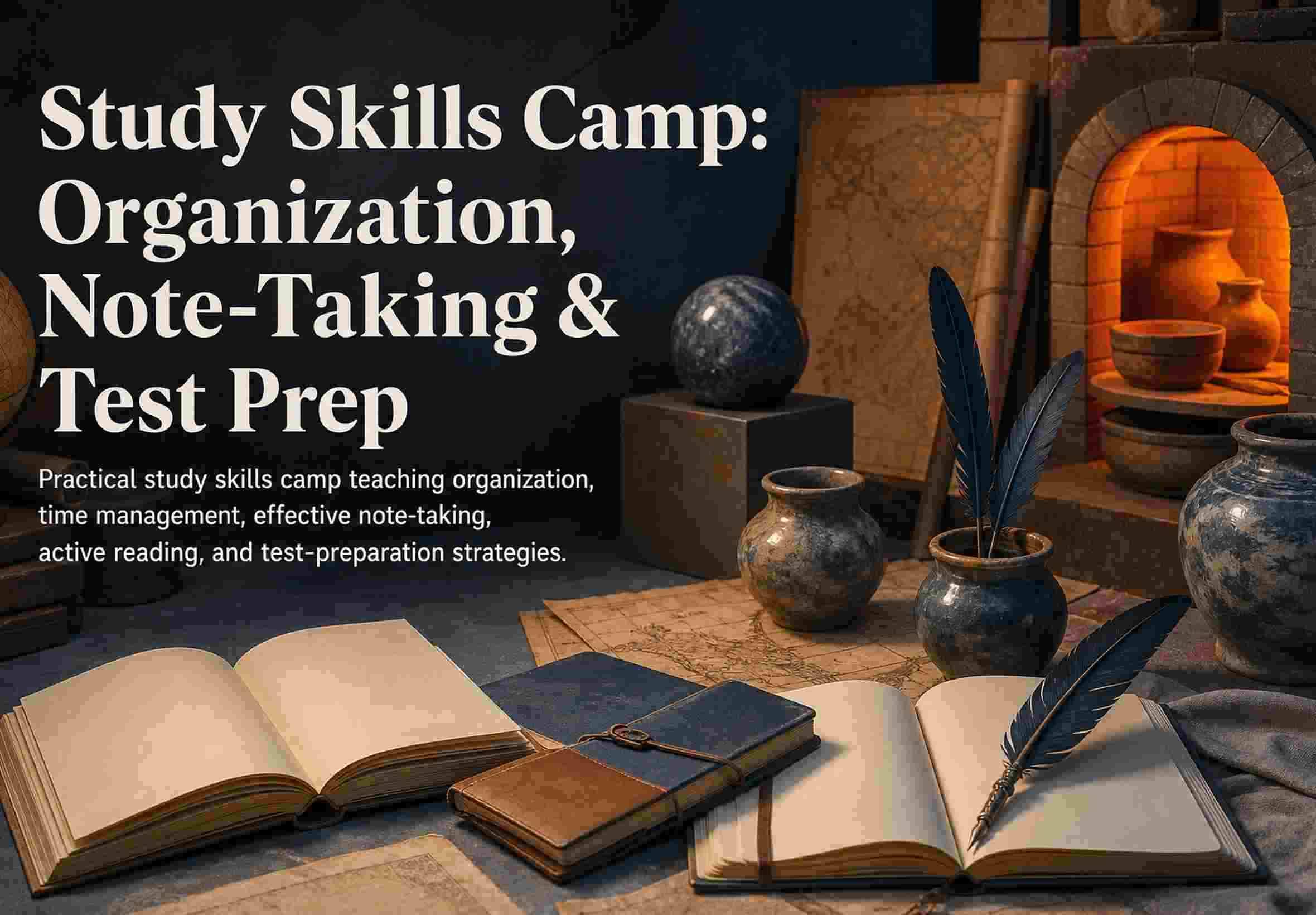 Study Skills Camp: Organization, Note-Taking & Test Prep