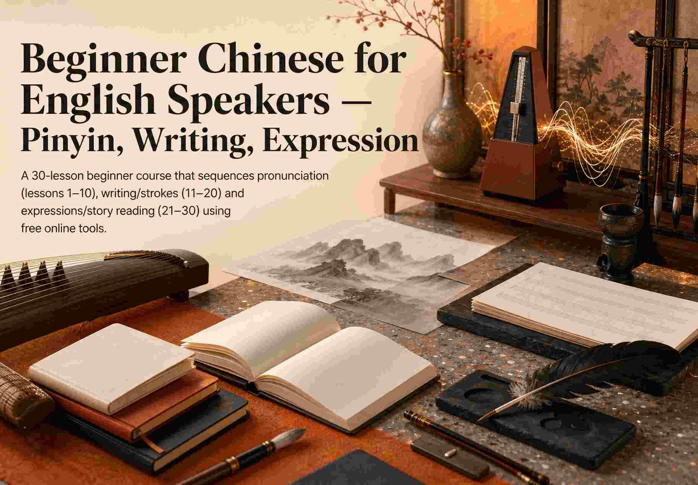 Beginner Chinese for English Speakers — Pinyin, Writing, Expression