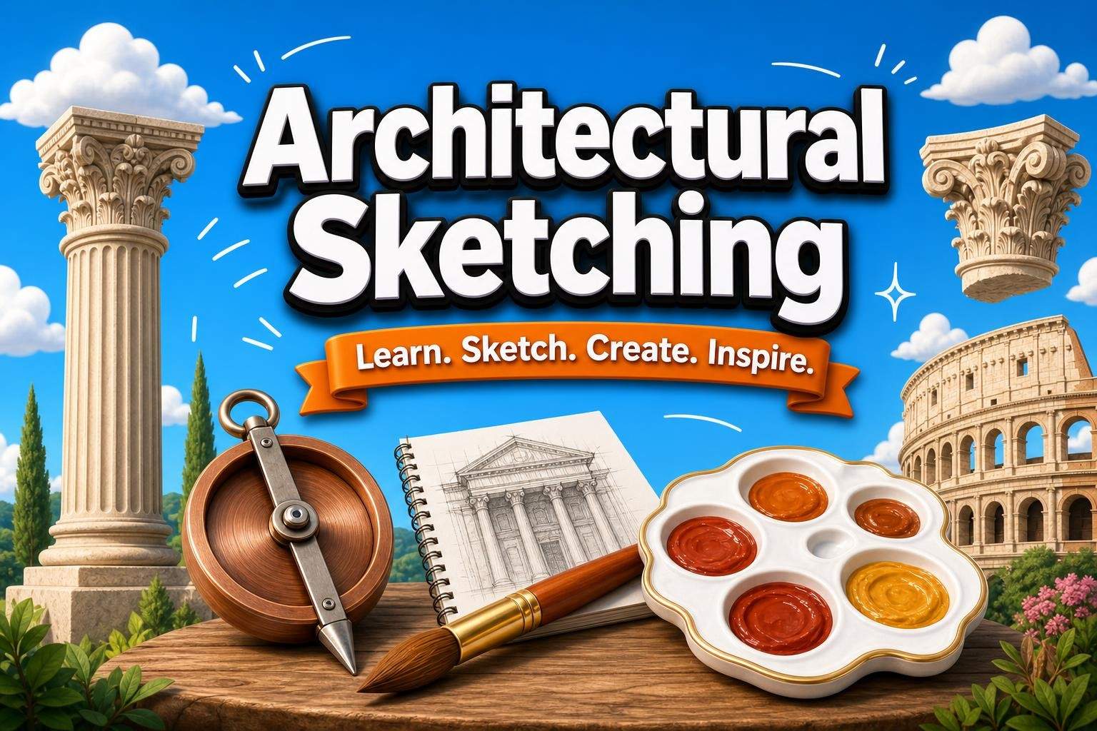Architectural Sketching and Watercolor: Italy Sites