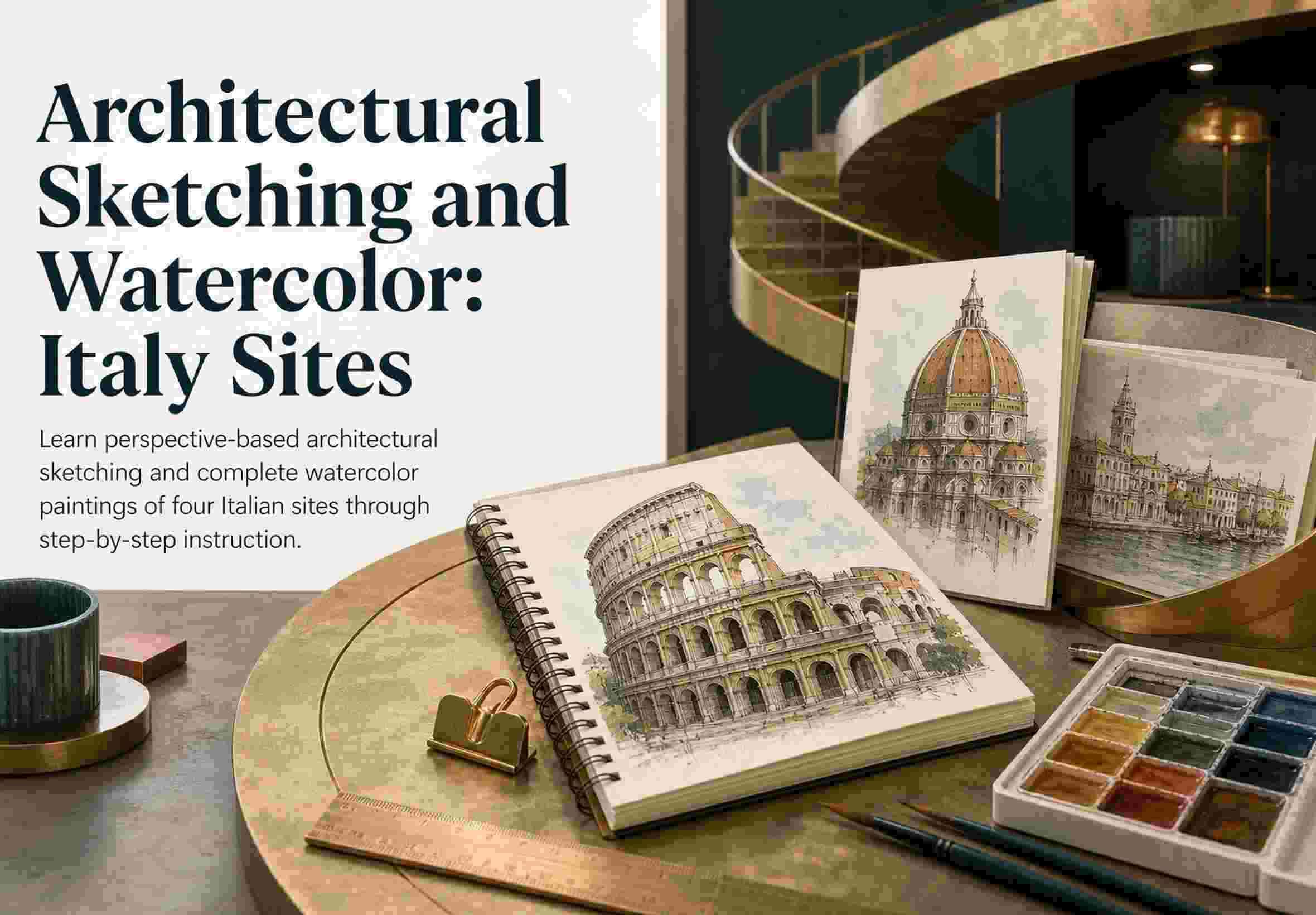Architectural Sketching and Watercolor: Italy Sites