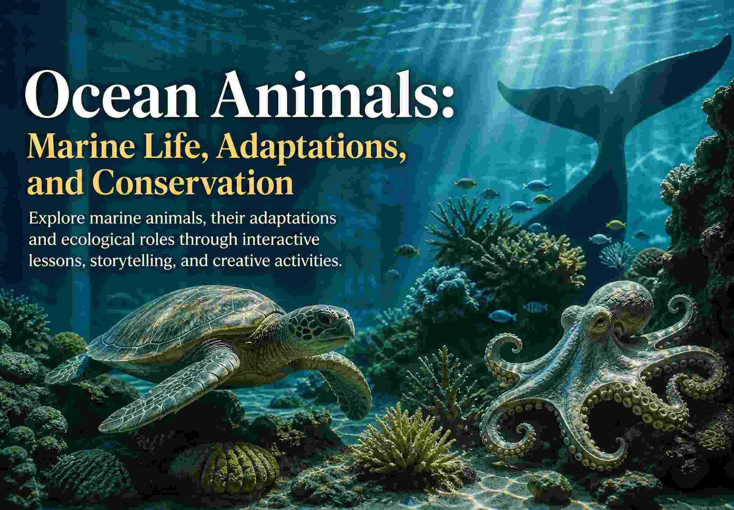 Ocean Animals: Marine Life, Adaptations, and Conservation