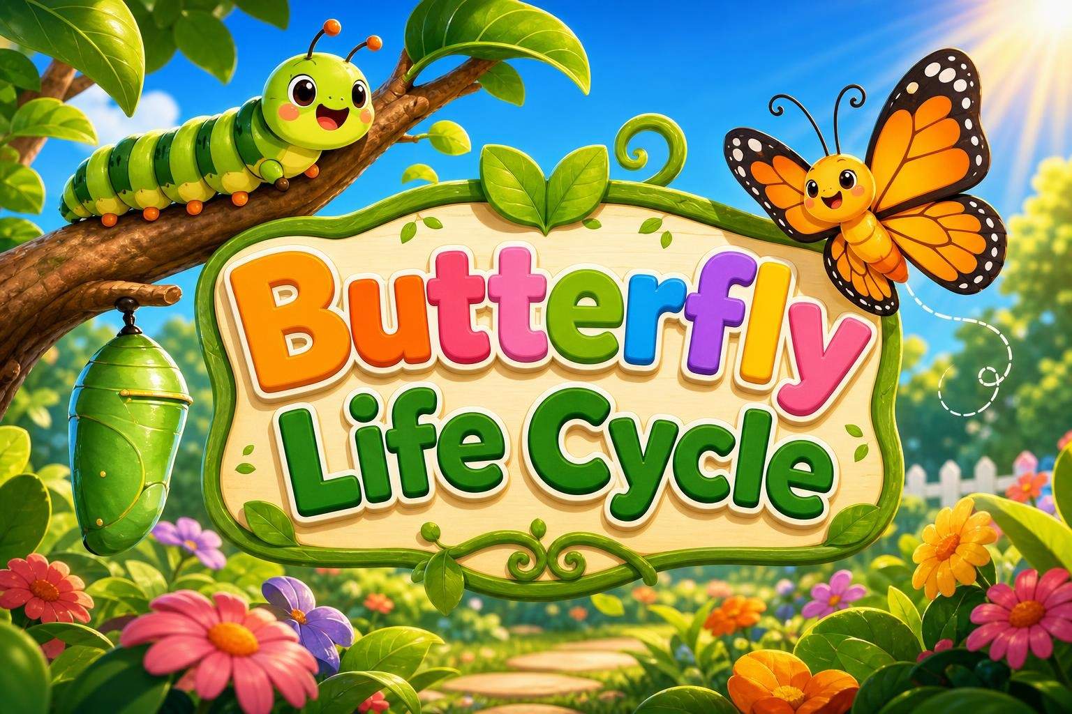 Butterfly Life Cycle with Live Caterpillar Observations
