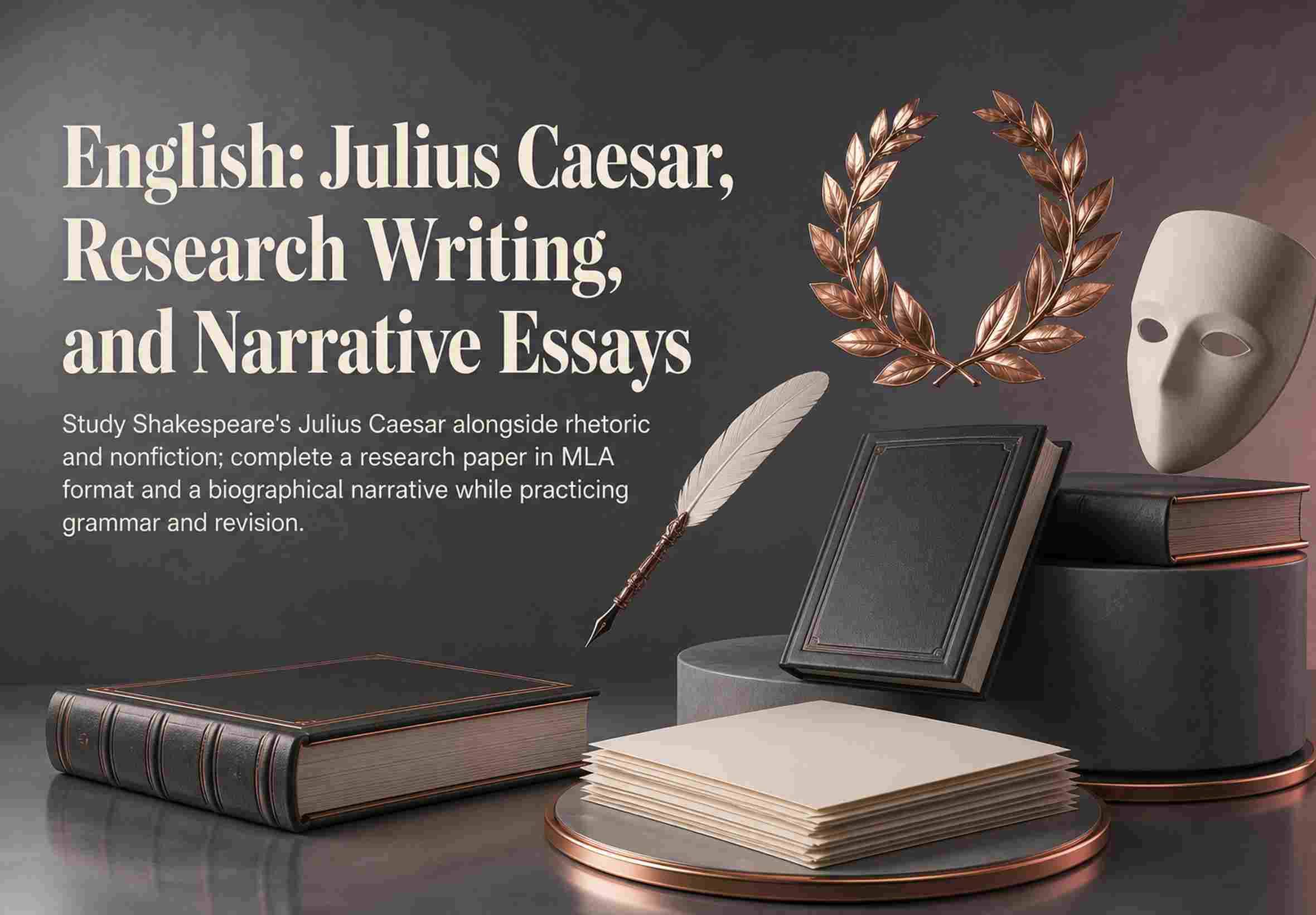 English: Julius Caesar, Research Writing, and Narrative Essays
