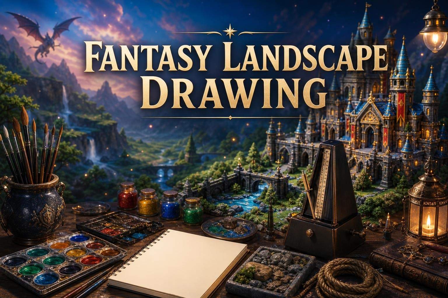 Fantasy Landscape Drawing: Composition, Perspective & Detailing