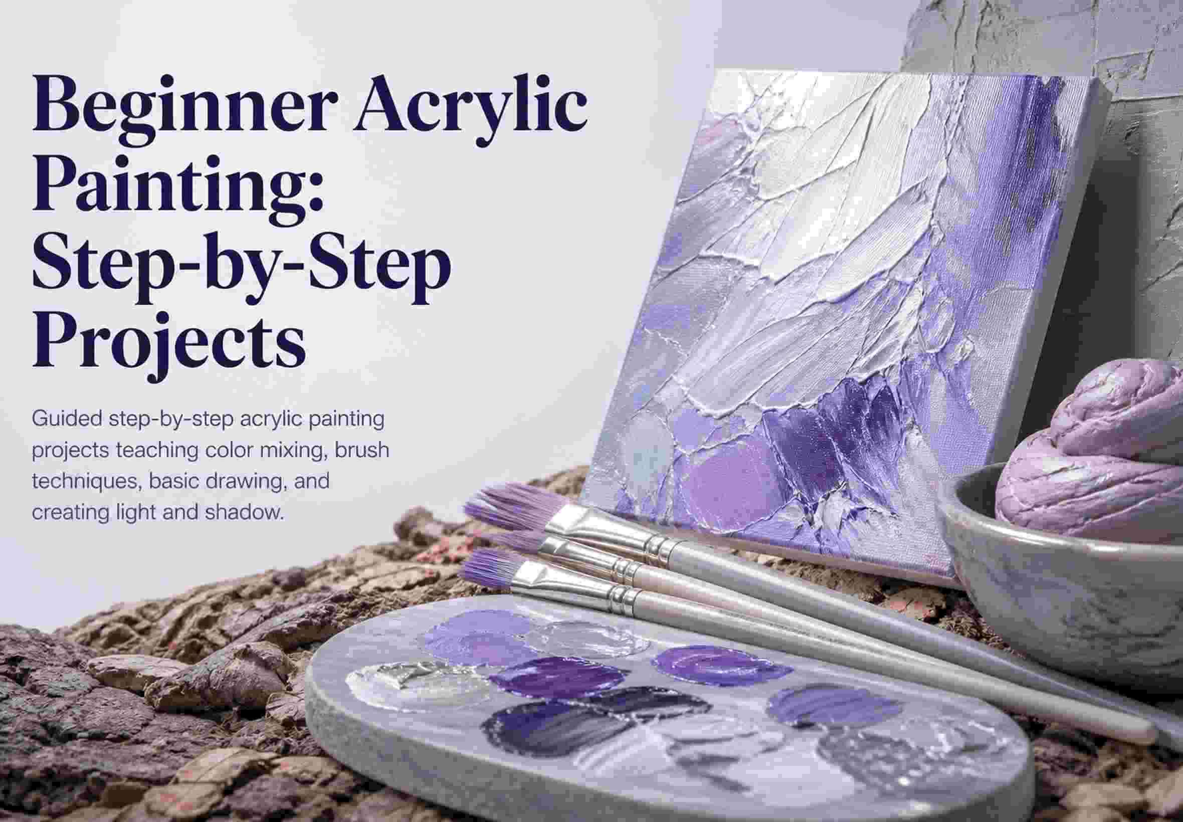Beginner Acrylic Painting: Step-by-Step Projects