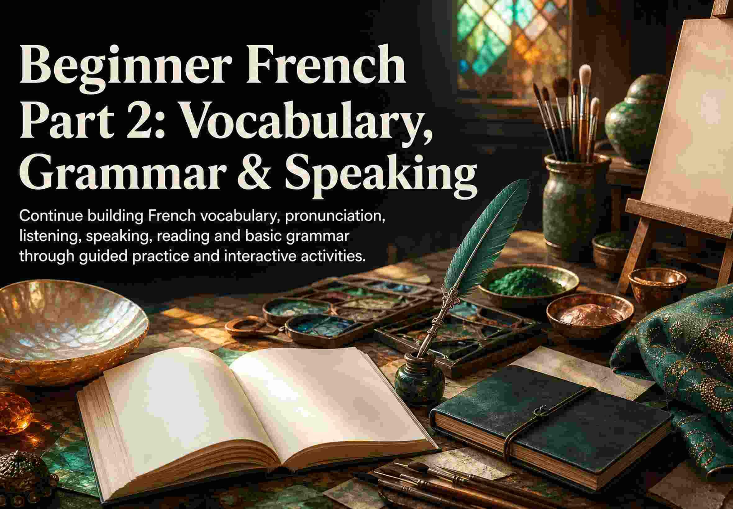 Beginner French Part 2: Vocabulary, Grammar & Speaking