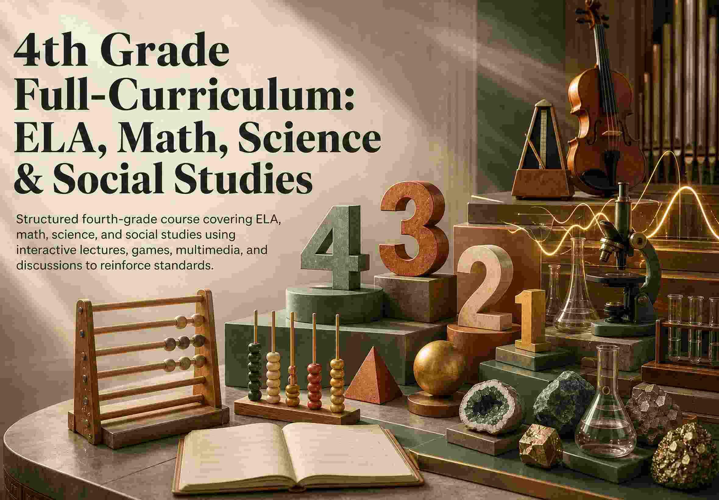 4th Grade Full-Curriculum: ELA, Math, Science & Social Studies