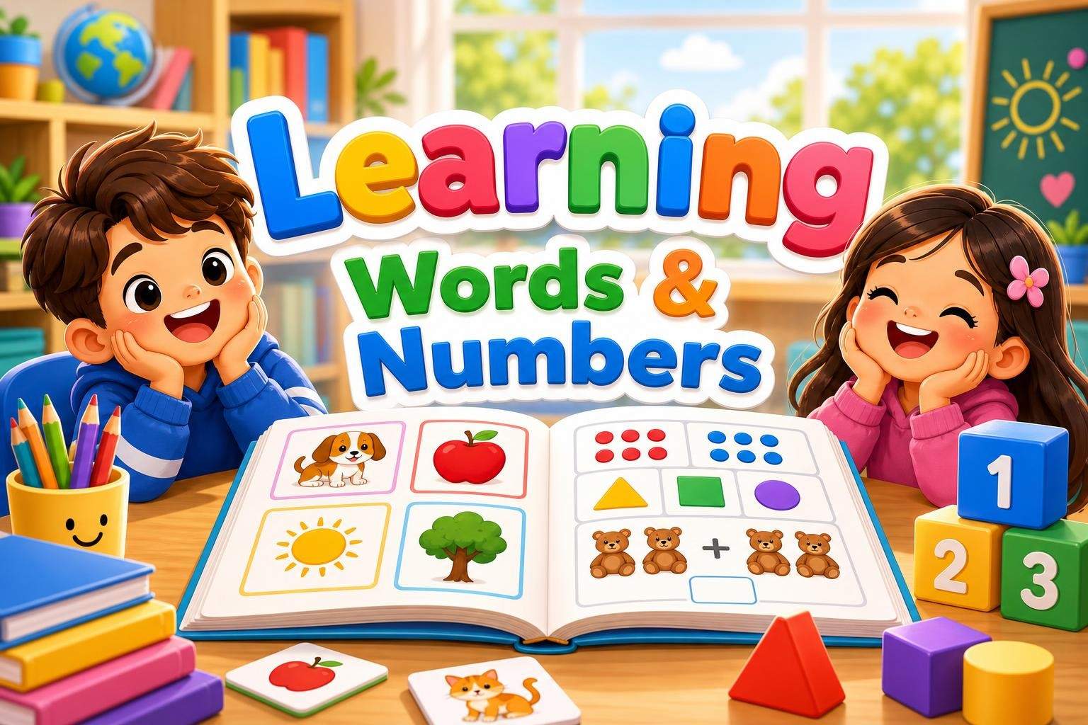 Grade 1 Vocabulary and Math Practice (ESL & Exceptional Learners)
