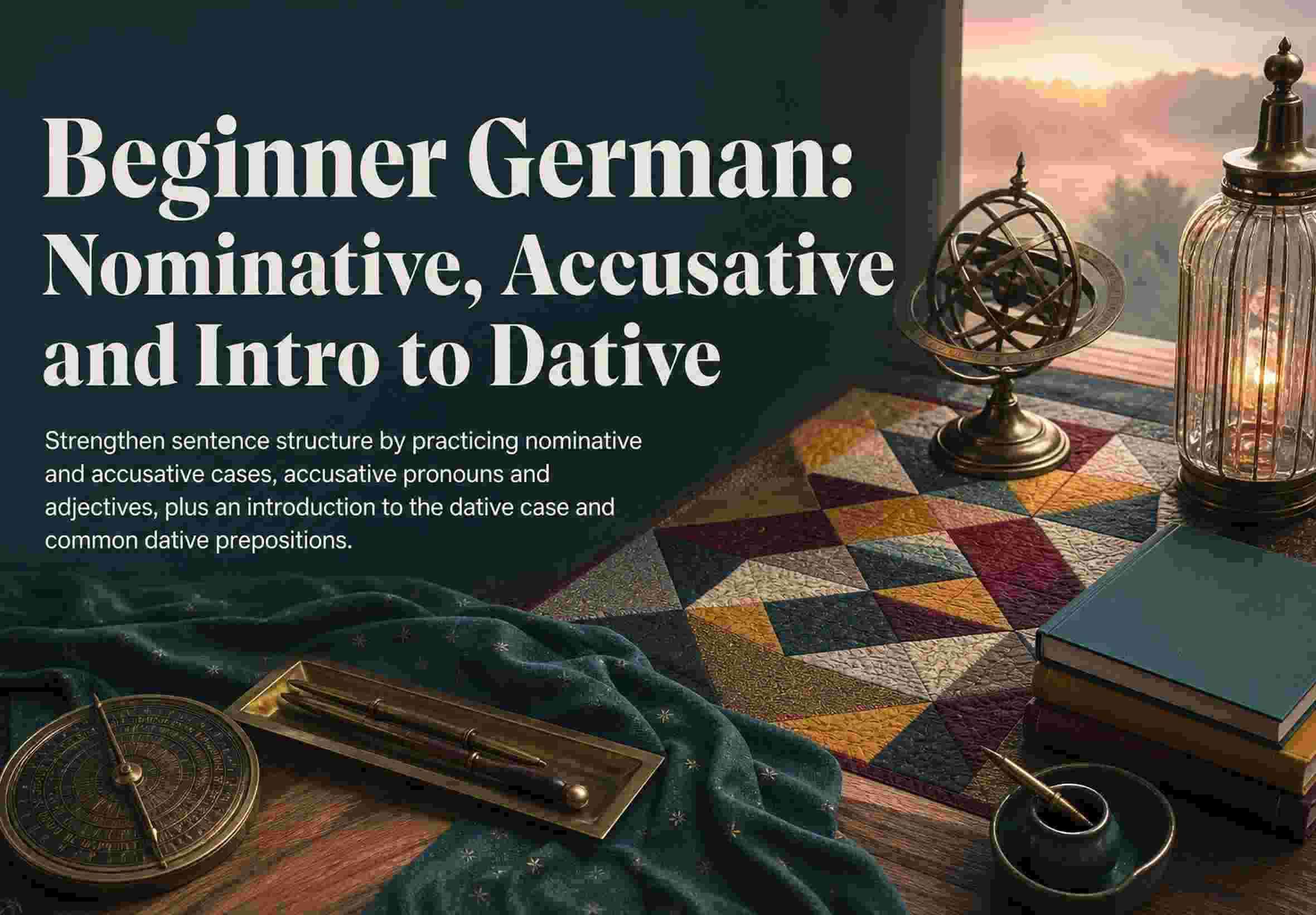 Beginner German: Nominative, Accusative and Intro to Dative