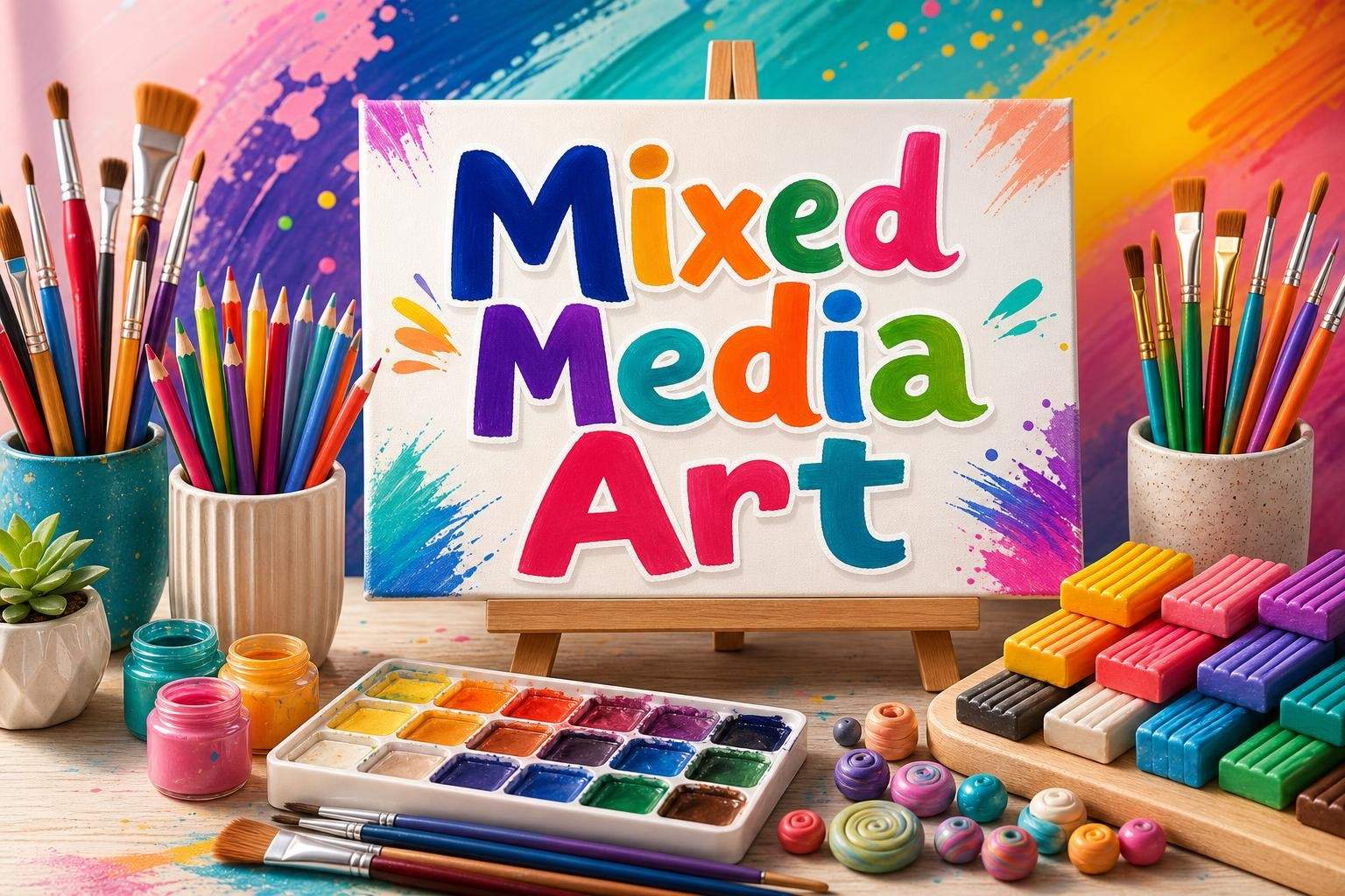 Mixed Media Art: Drawing, Painting, and Polymer Clay