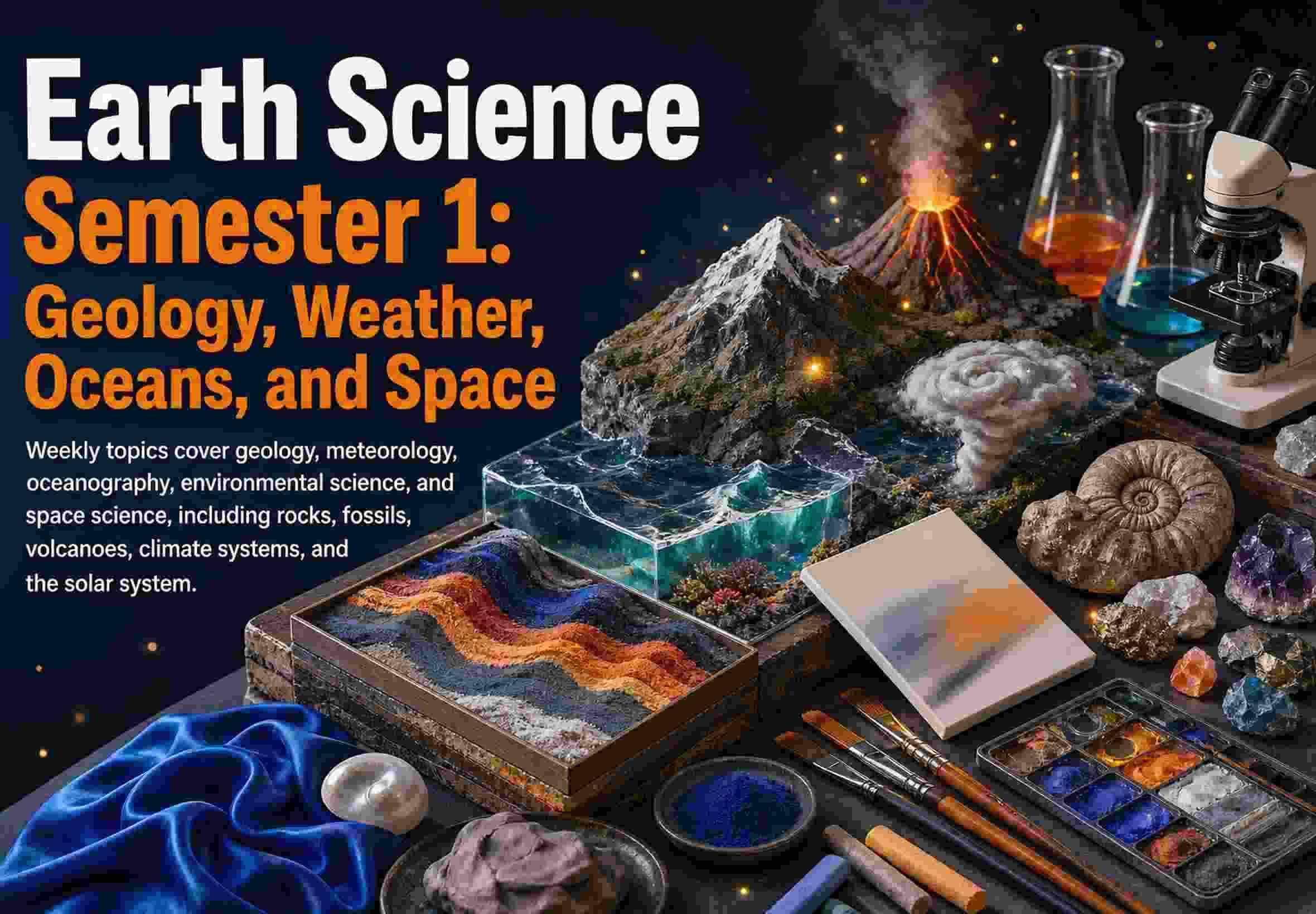 Earth Science Semester 1: Geology, Weather, Oceans, and Space