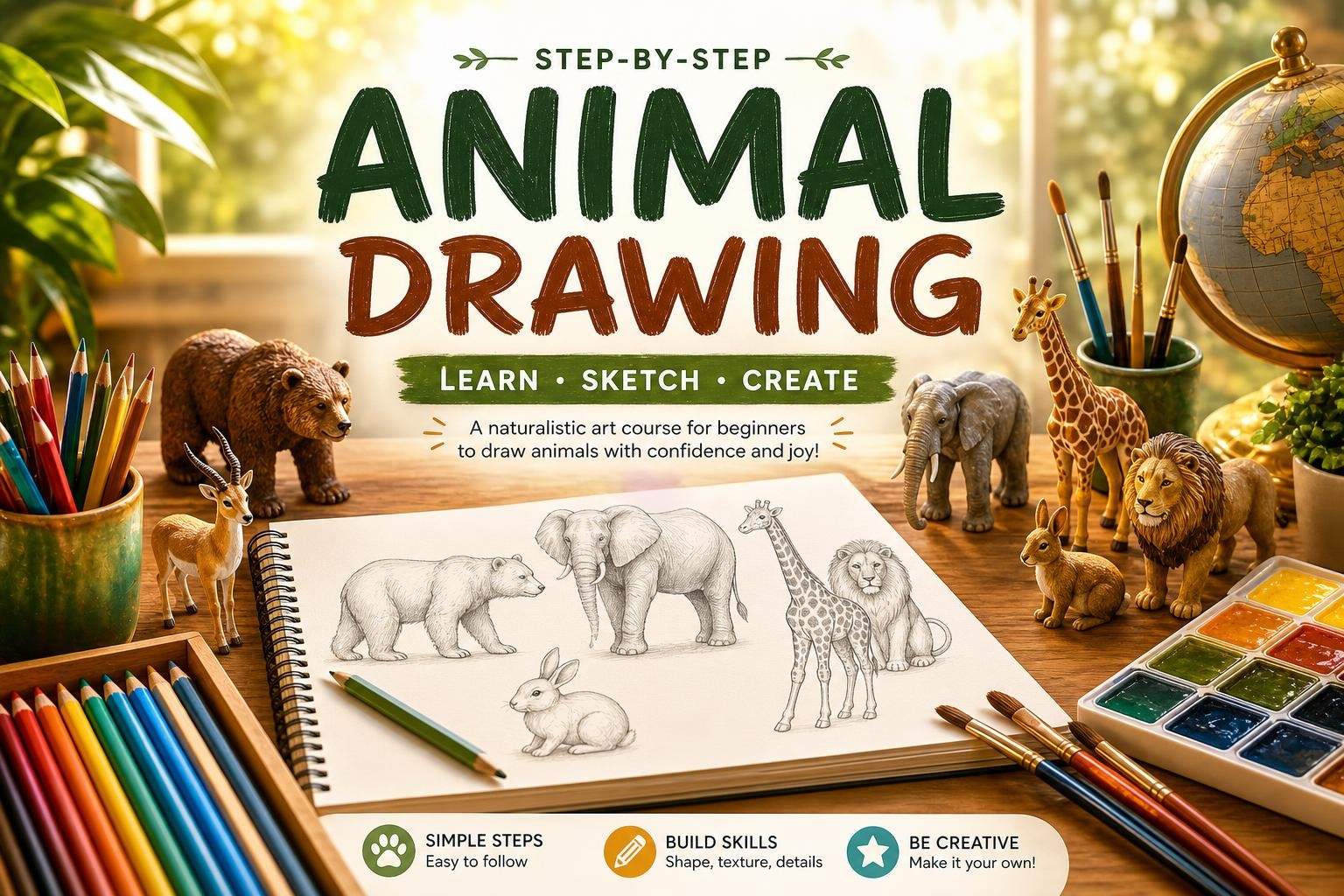 Animal Drawing Step-by-Step — Beginner Art Club