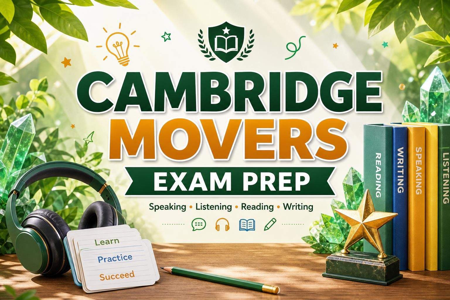 Cambridge Movers (A1) Exam Prep: Speaking, Listening, Reading, Writing
