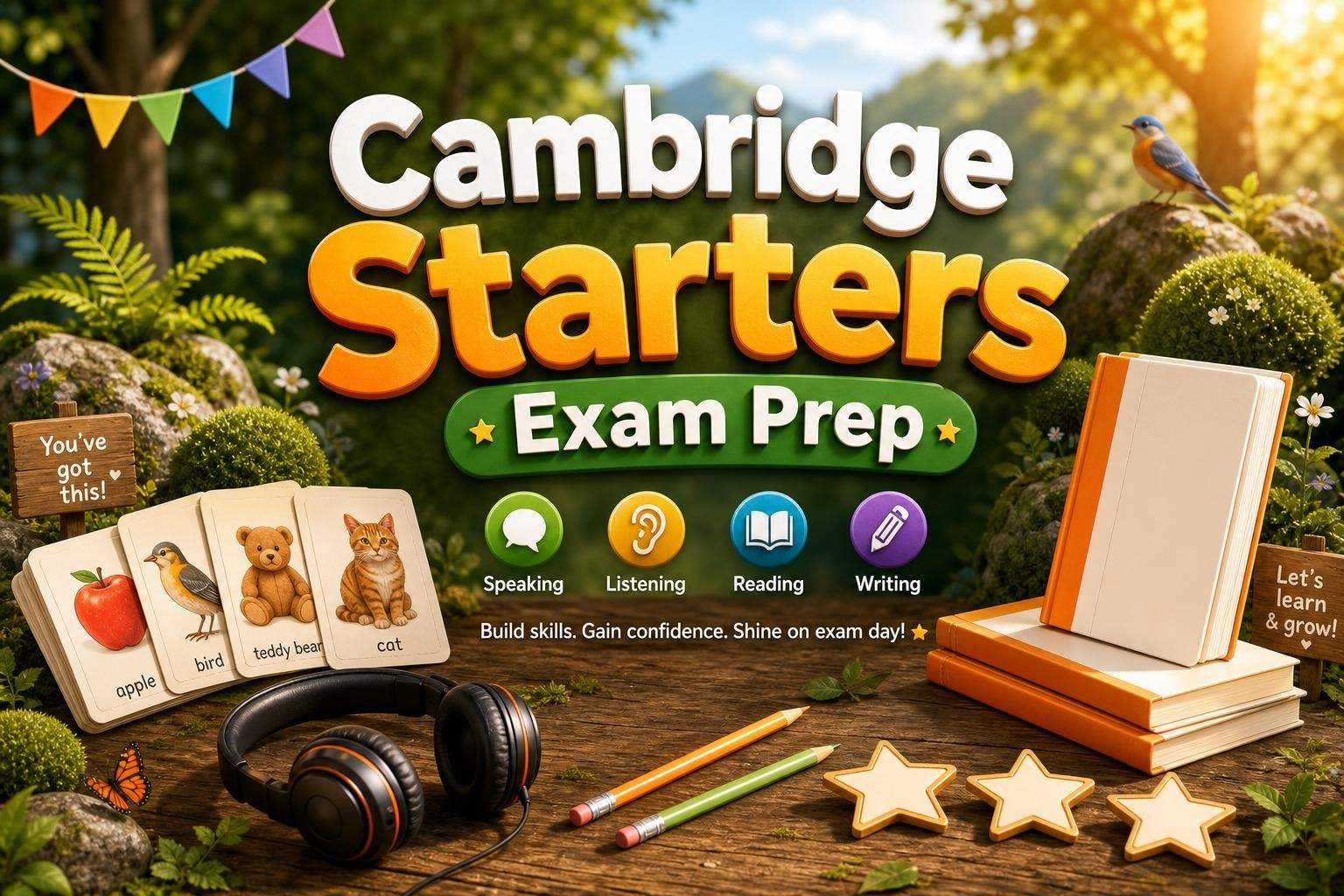 Cambridge Starters (Pre-A1) Exam Prep: Fundamental Skills