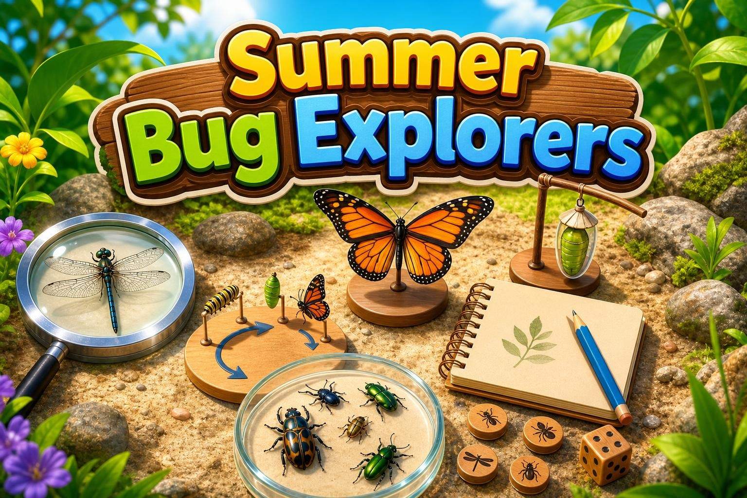 Summer Bug Explorers: Insects, Life Cycles, and Games