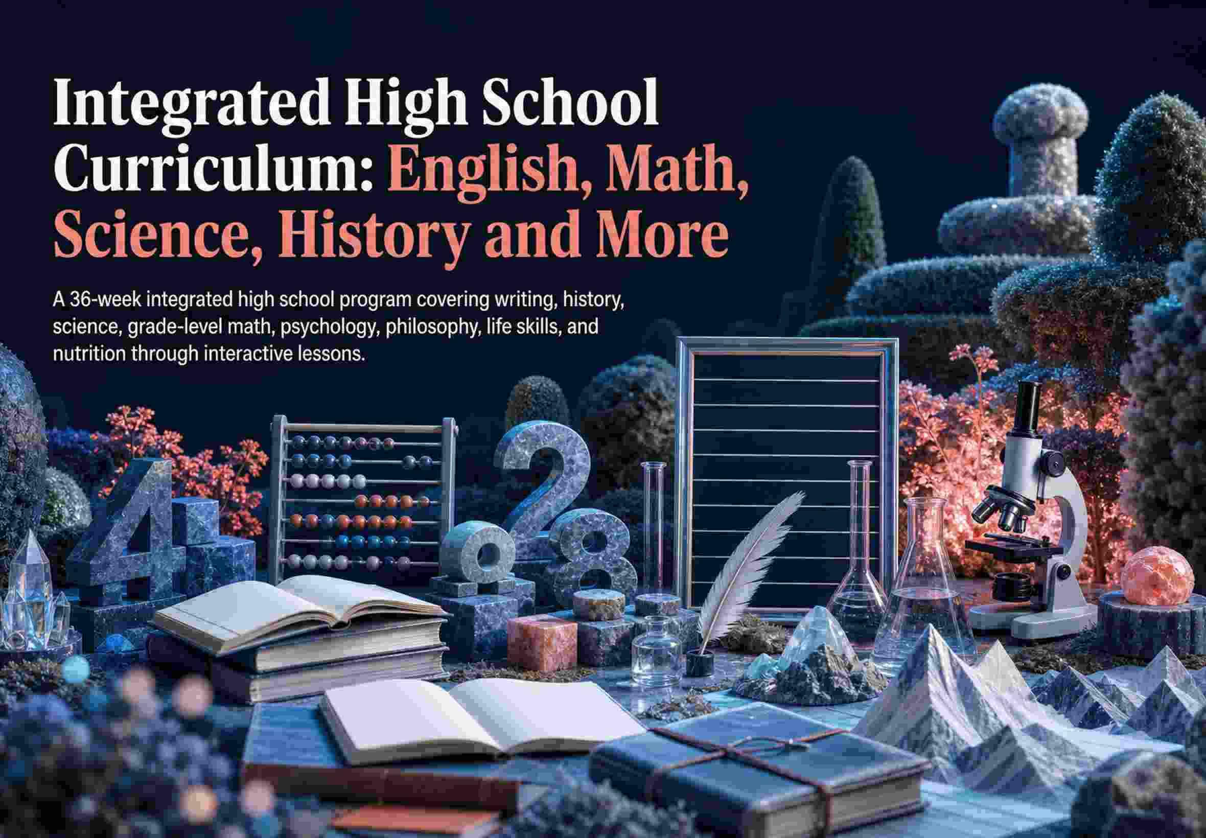 Integrated High School Curriculum: English, Math, Science, History and More