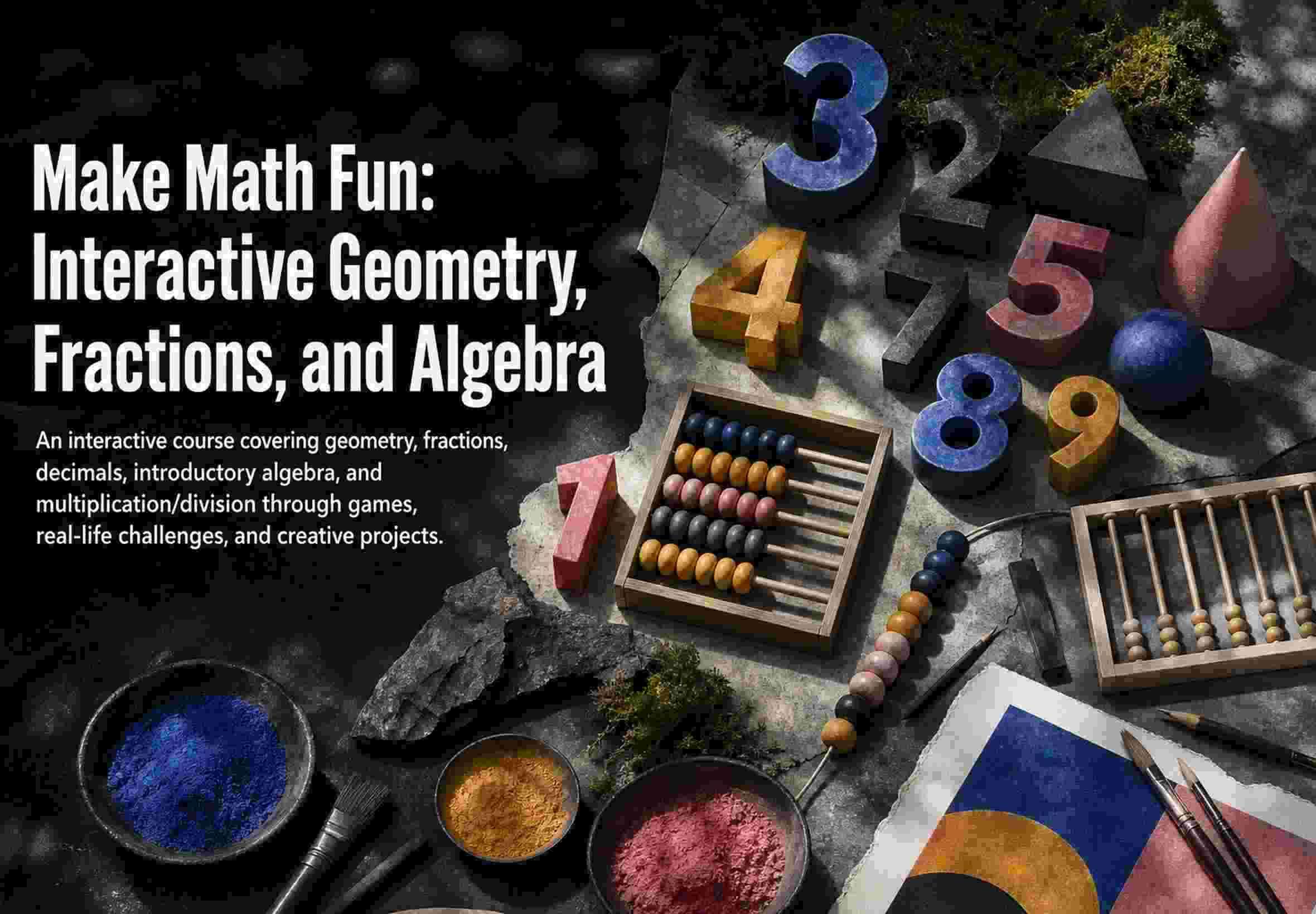 Make Math Fun: Interactive Geometry, Fractions, and Algebra