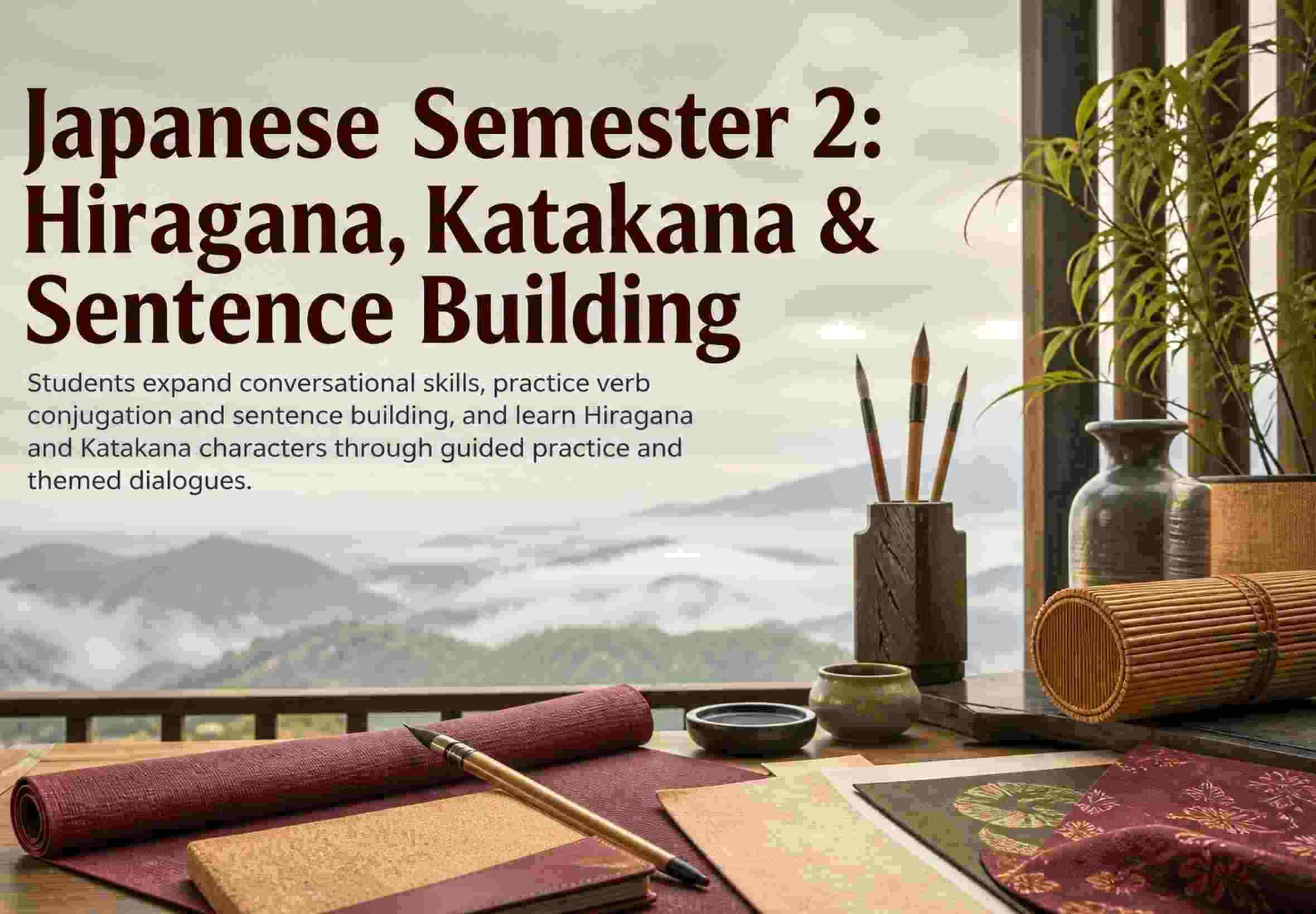 Japanese Semester 2: Hiragana, Katakana & Sentence Building