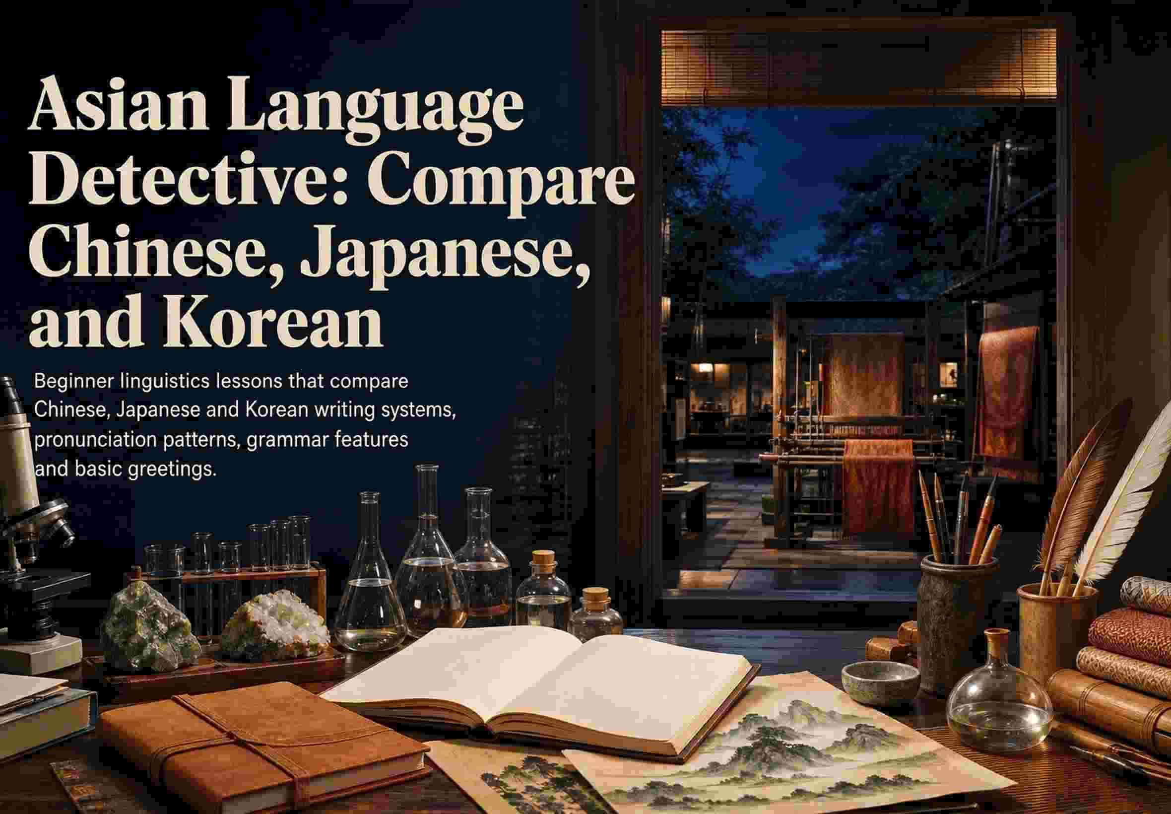 Asian Language Detective: Compare Chinese, Japanese, and Korean