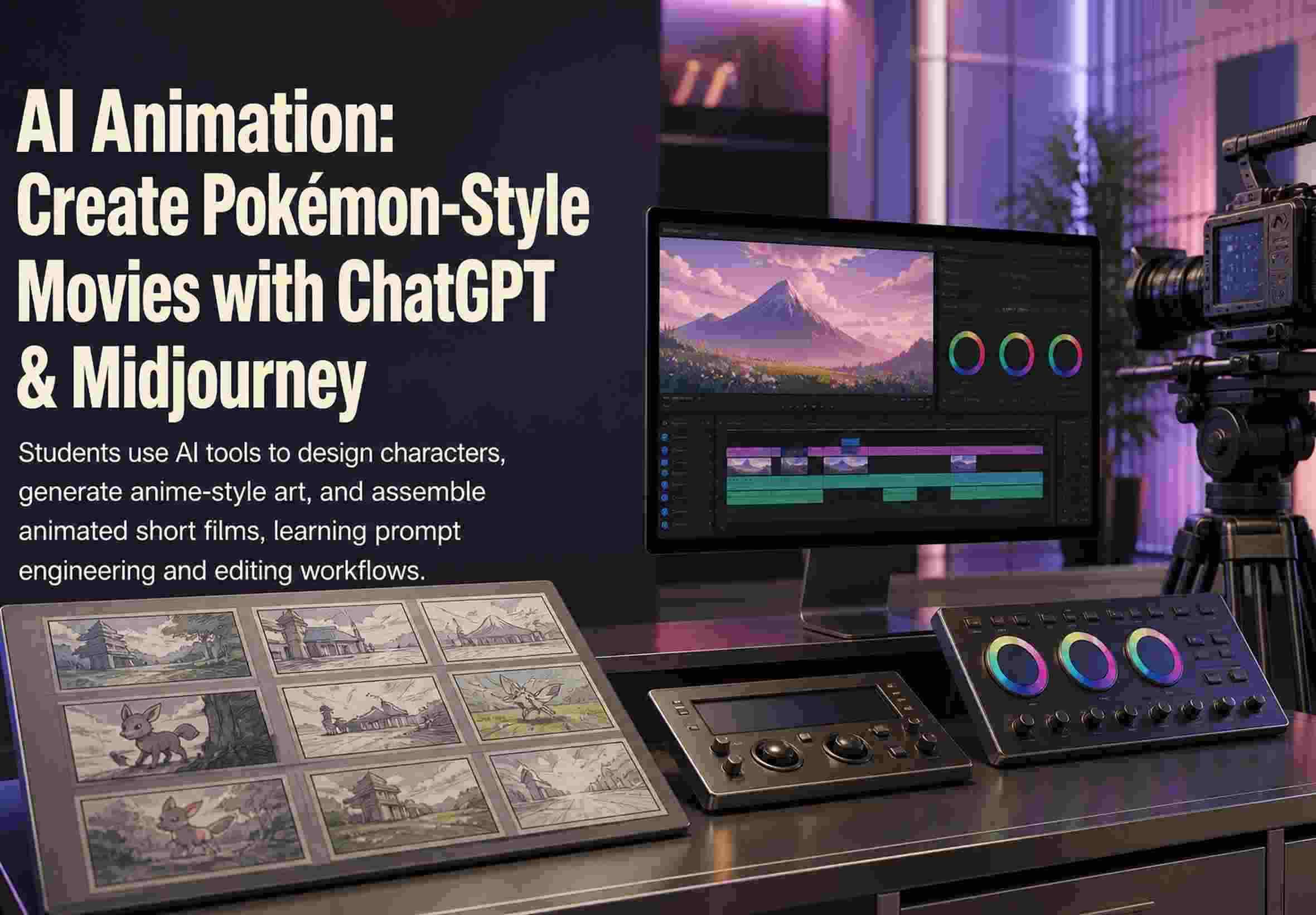 AI Animation: Create Pokémon-Style Movies with ChatGPT & Midjourney