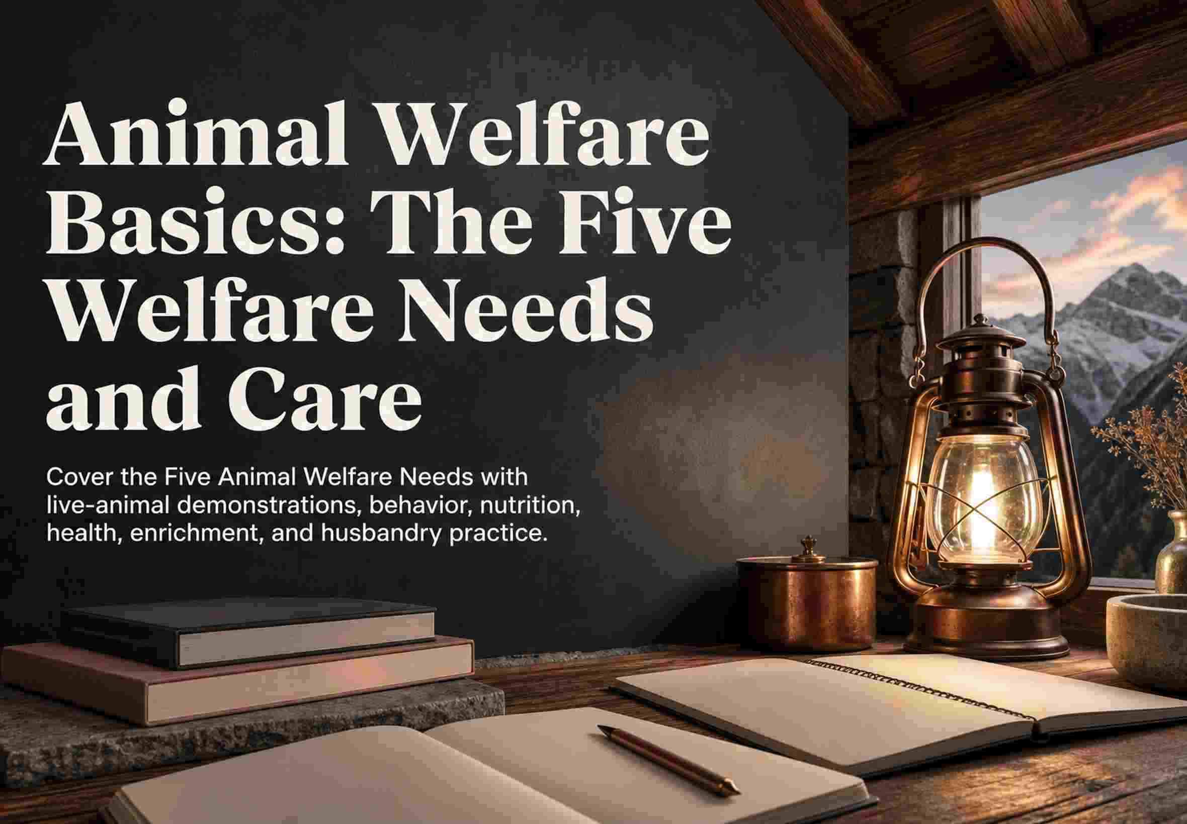 Animal Welfare Basics: The Five Welfare Needs and Care