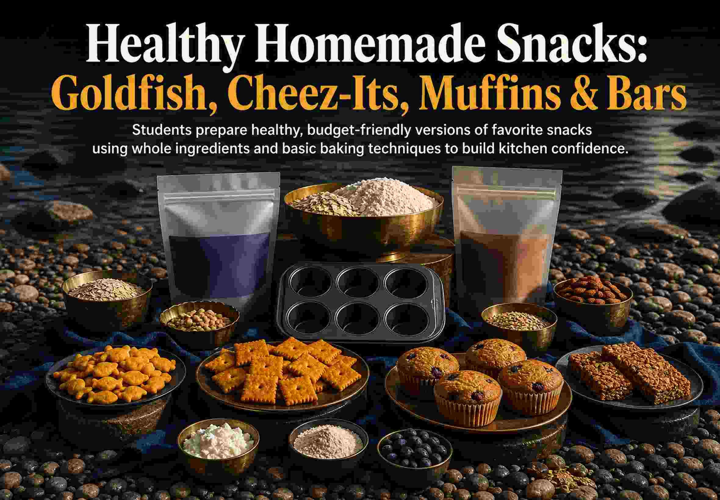 Healthy Homemade Snacks: Goldfish, Cheez-Its, Muffins & Bars