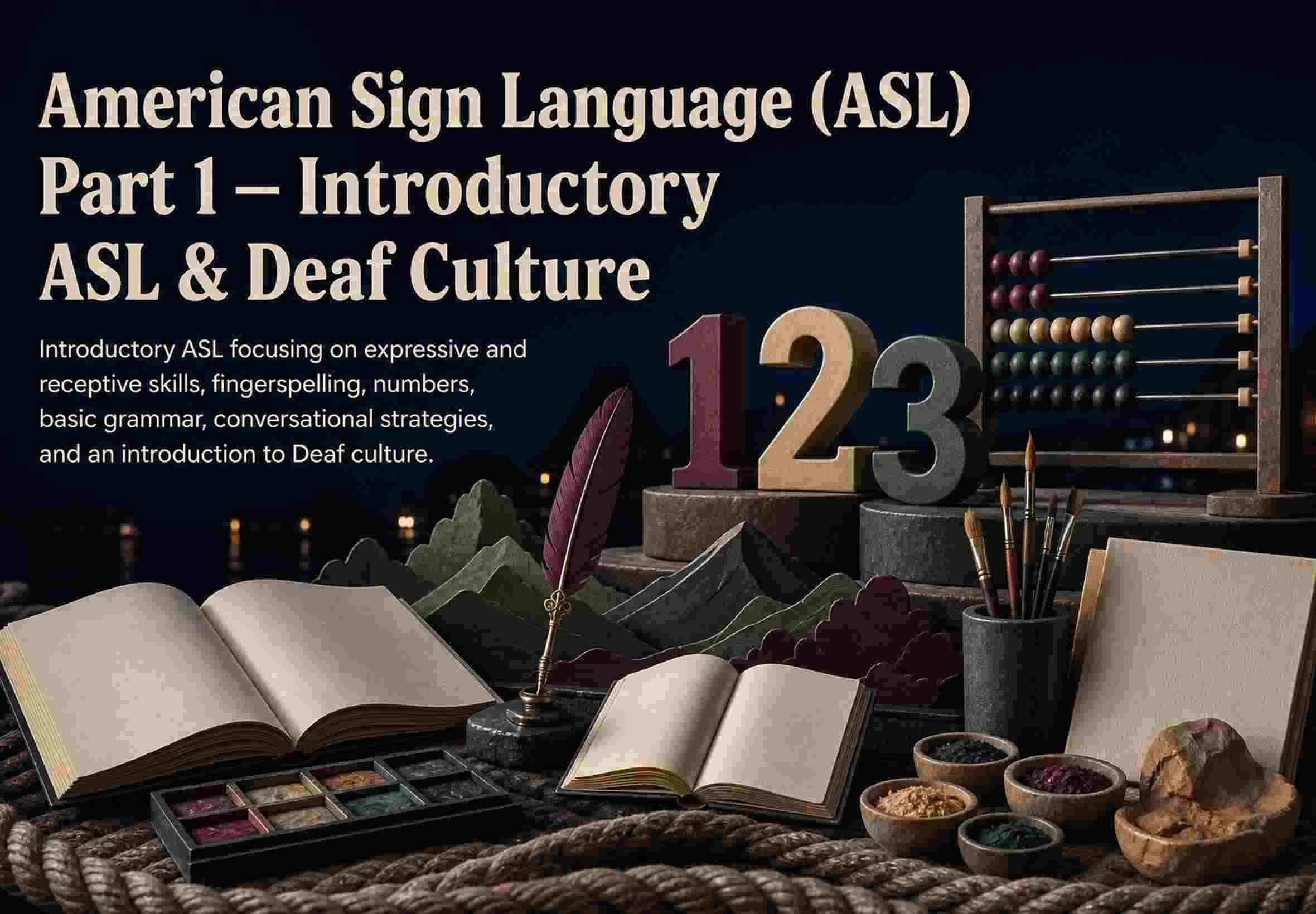 American Sign Language (ASL) Part 1 — Introductory ASL & Deaf Culture