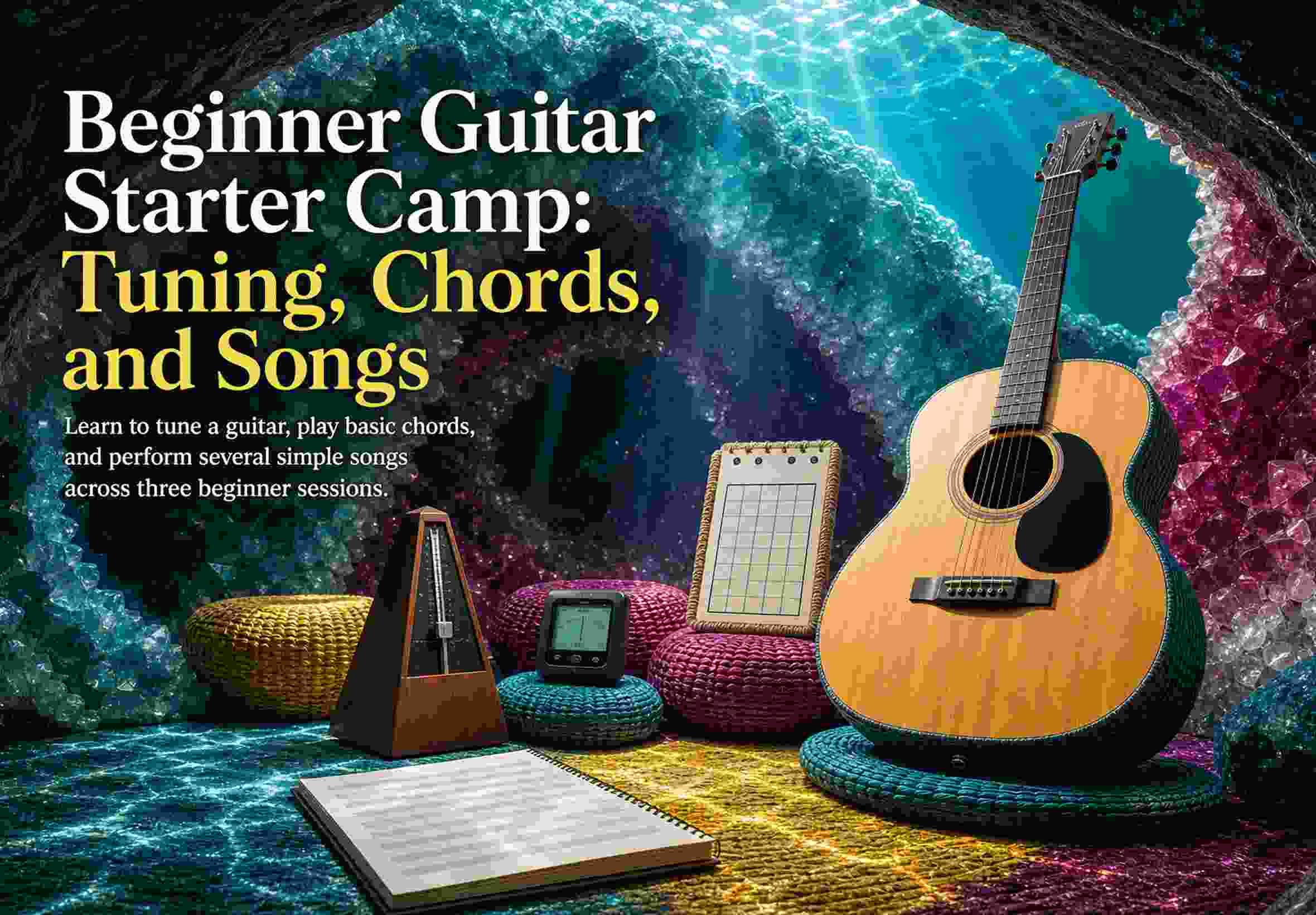 Beginner Guitar Starter Camp: Tuning, Chords, and Songs