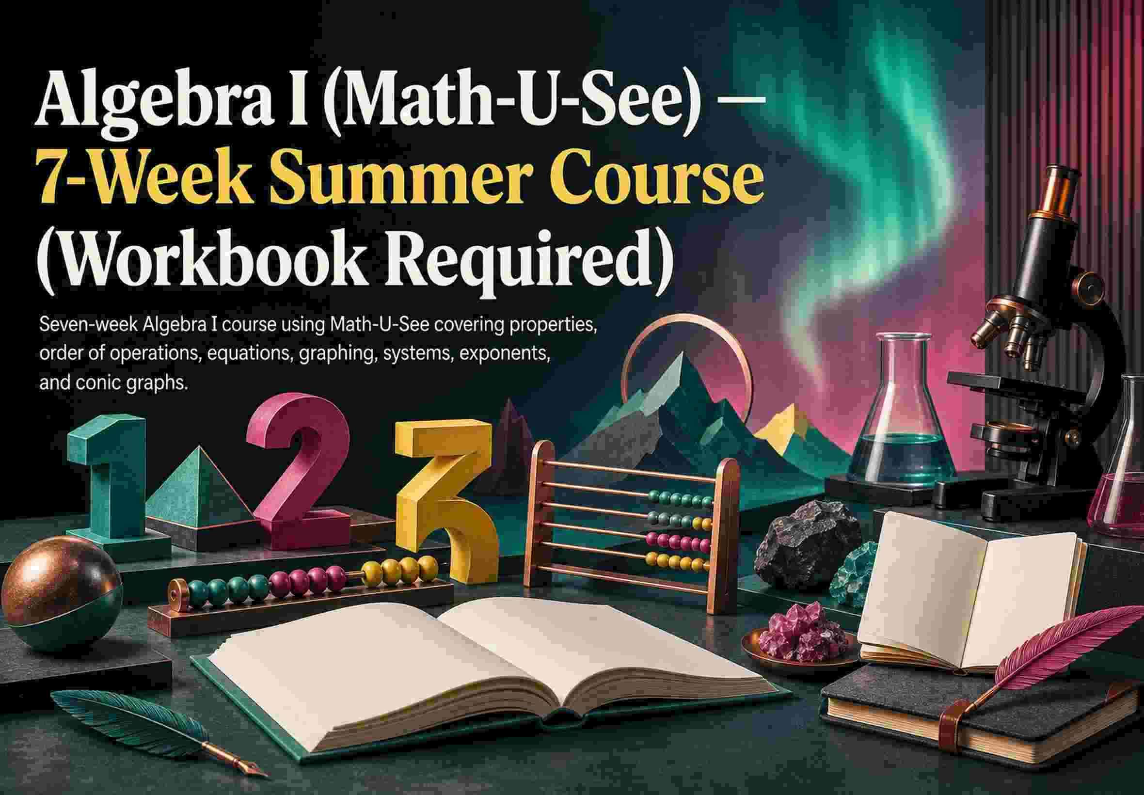 Algebra I (Math-U-See) — 7-Week Summer Course (Workbook Required)
