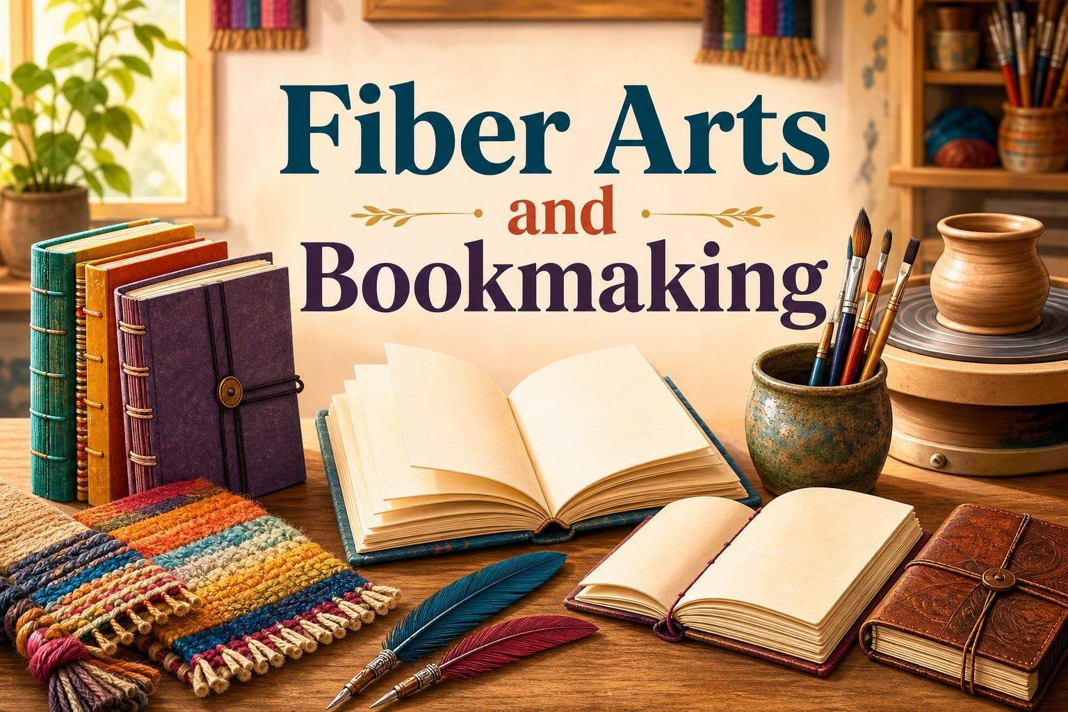 Fiber Arts and Bookmaking: Weaving, Felting and Binding