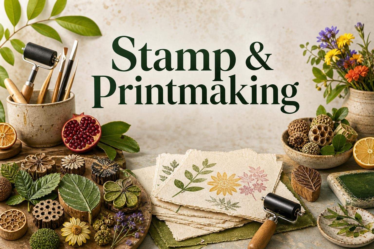 Art Lab en Español: Stamp & Printmaking with Natural Materials
